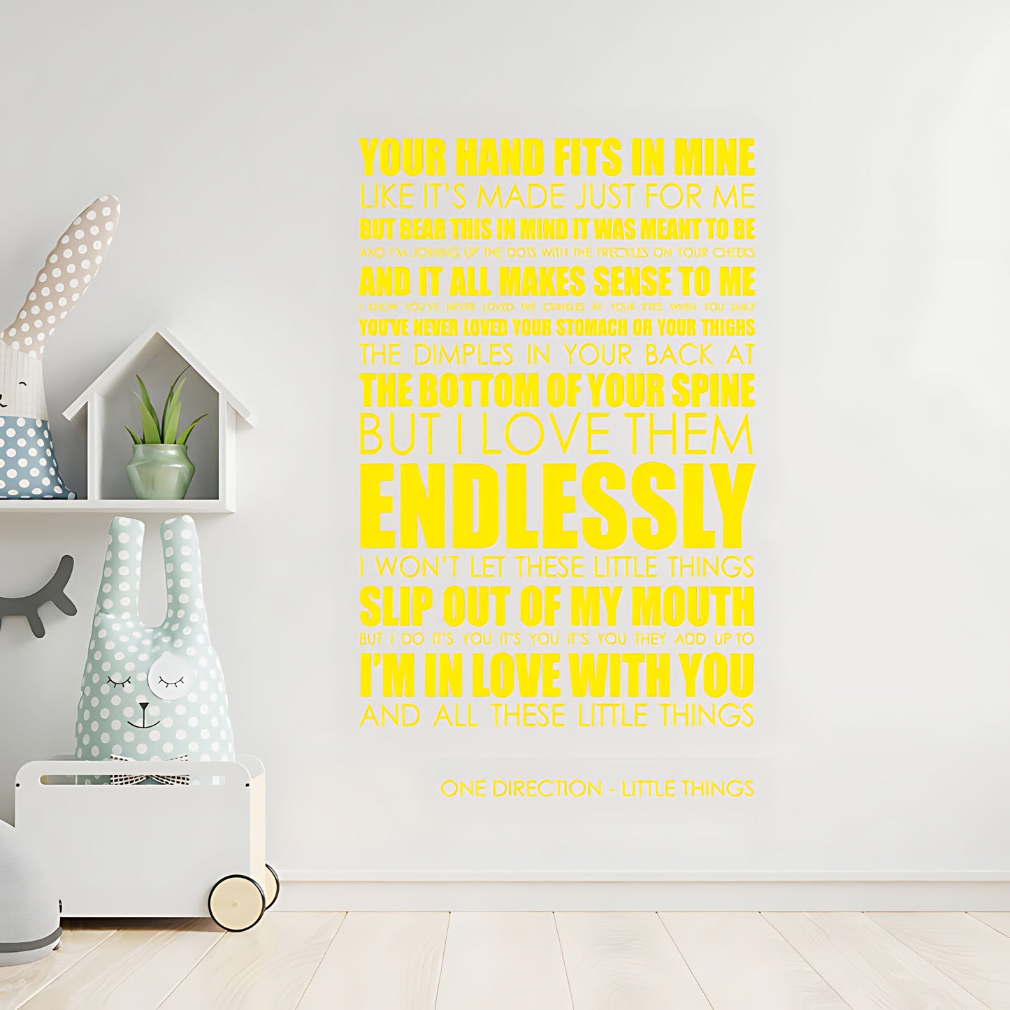 One Direction Little Things Song Lyrics Wall Sticker – Music Decal