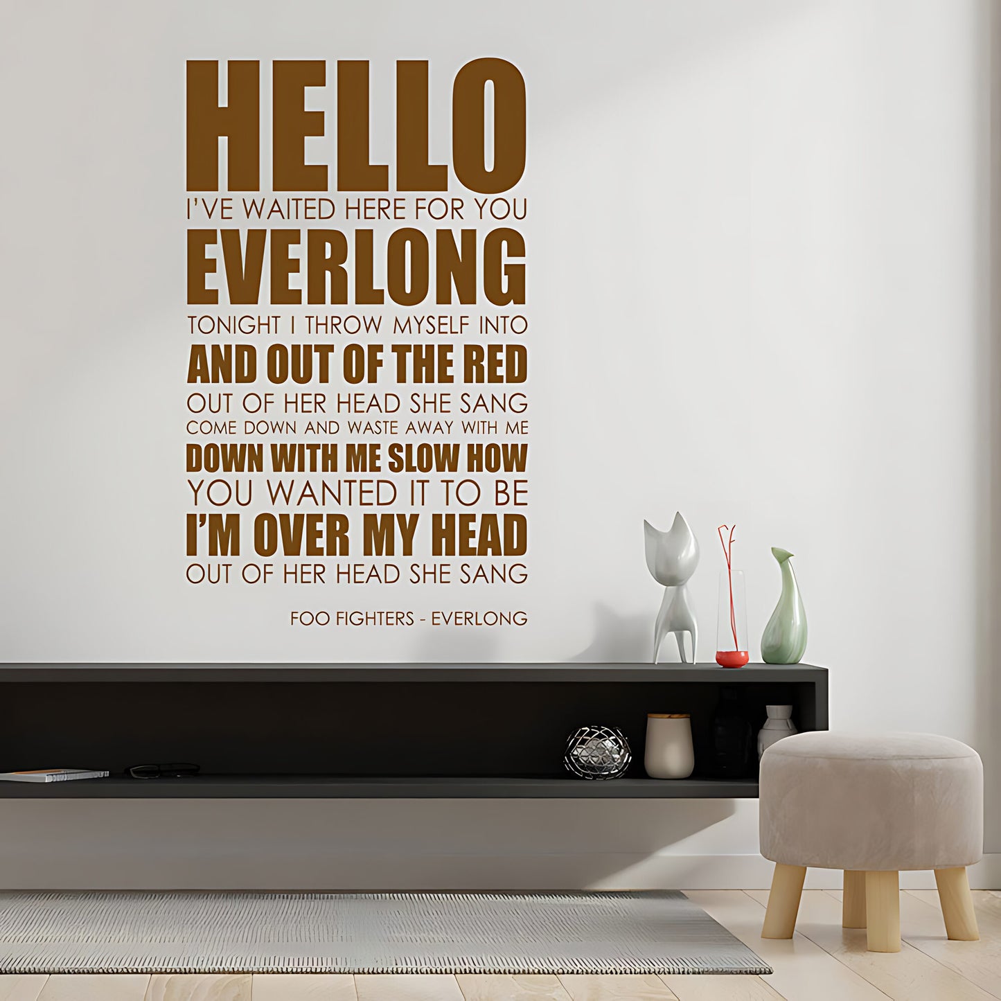Foo Fighters Everlong Song Lyrics Wall Sticker – Music Quote Decal