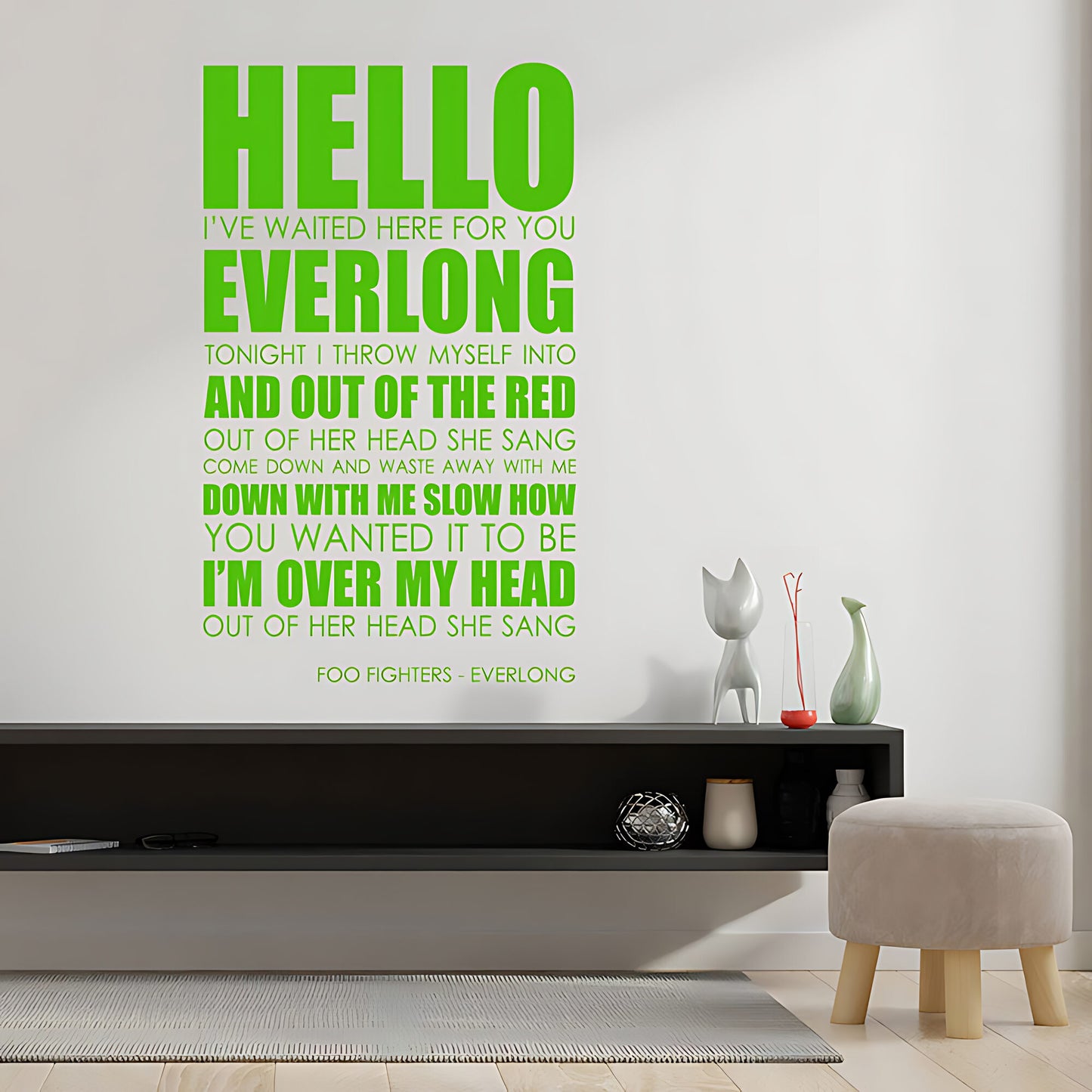 Foo Fighters Everlong Song Lyrics Wall Sticker – Music Quote Decal