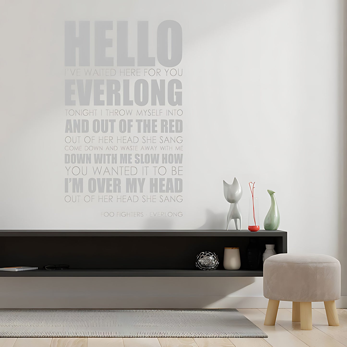 Foo Fighters Everlong Song Lyrics Wall Sticker – Music Quote Decal