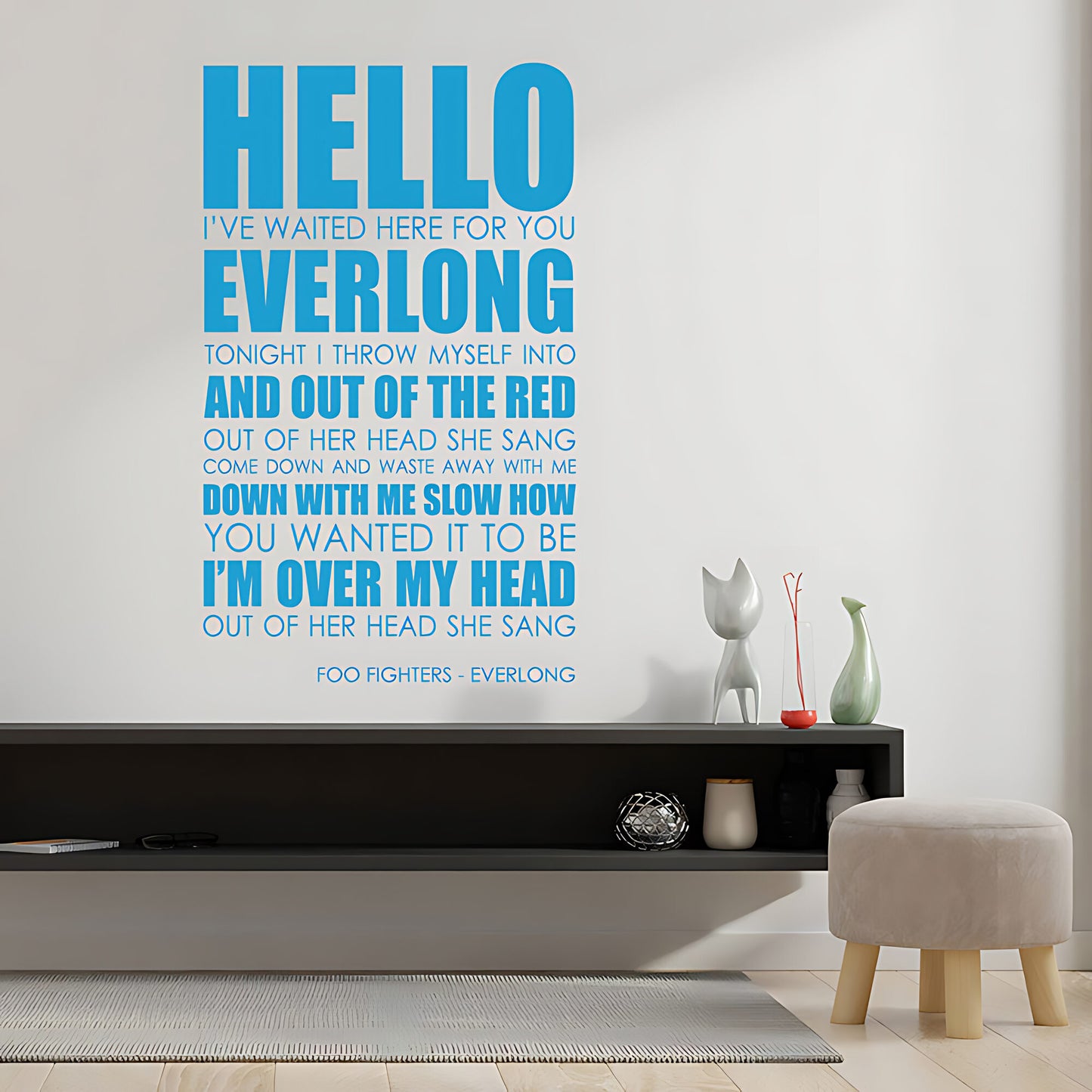 Foo Fighters Everlong Song Lyrics Wall Sticker – Music Quote Decal