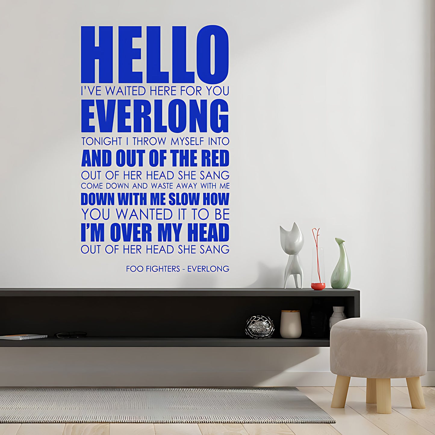 Foo Fighters Everlong Song Lyrics Wall Sticker – Music Quote Decal