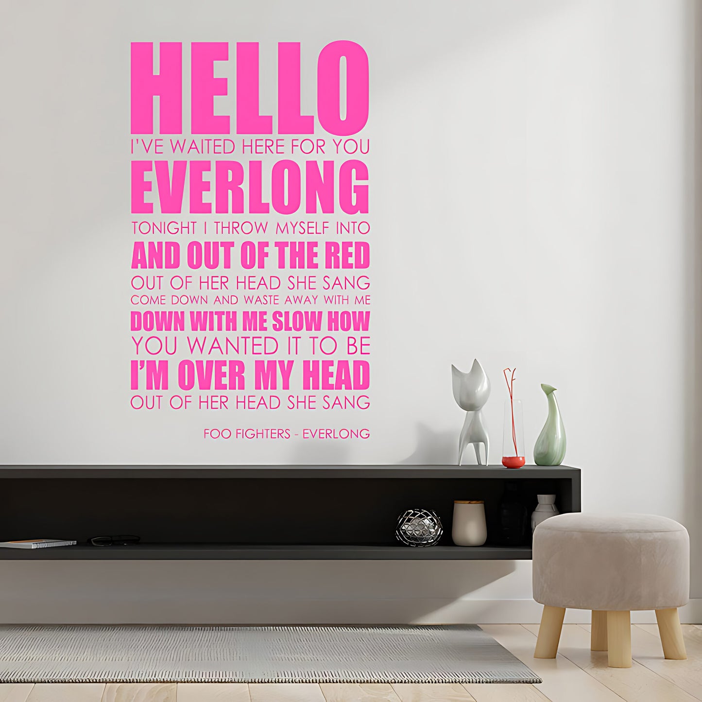 Foo Fighters Everlong Song Lyrics Wall Sticker – Music Quote Decal