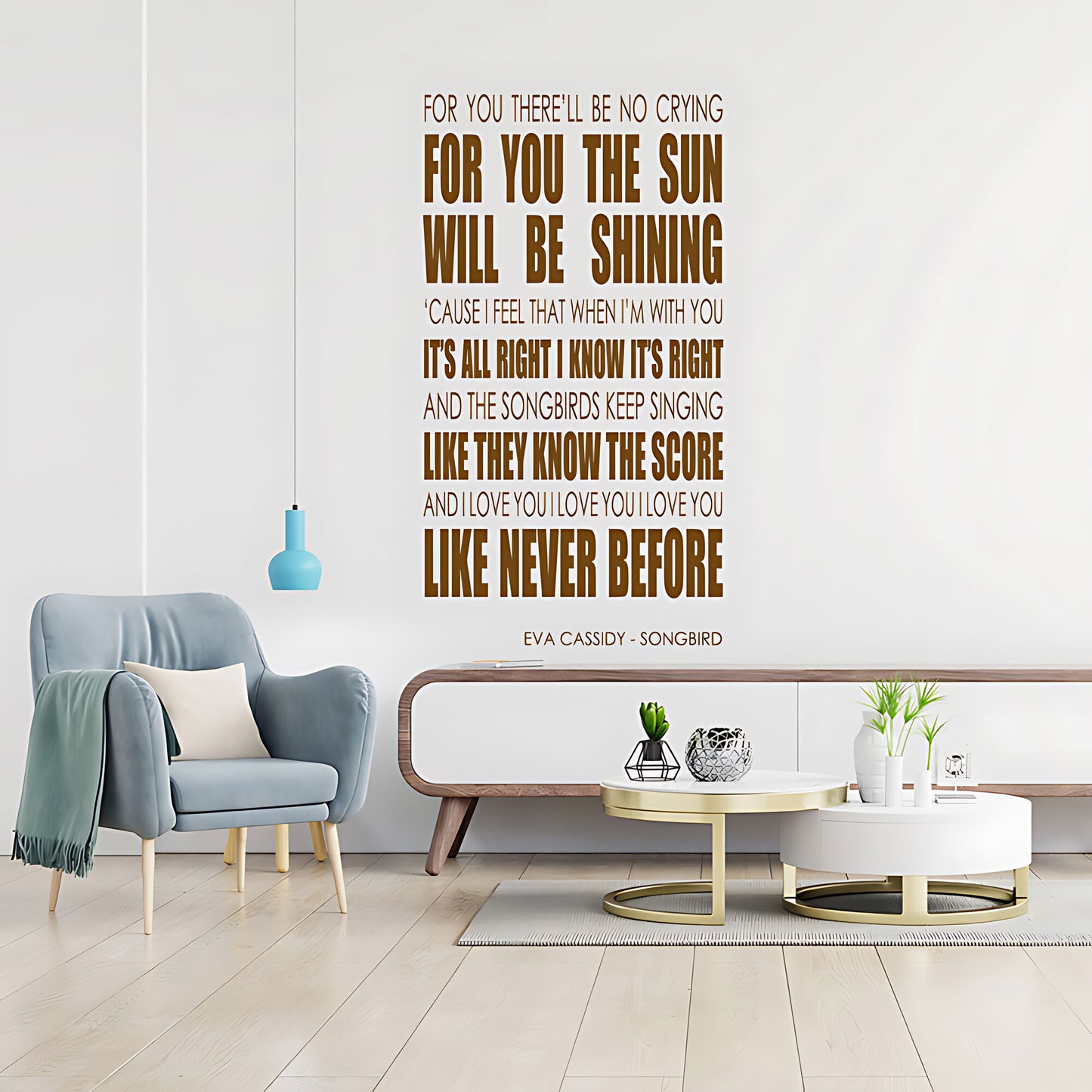 Eva Cassidy Wall Art Sticker - Songbird Lyrics Music Quote