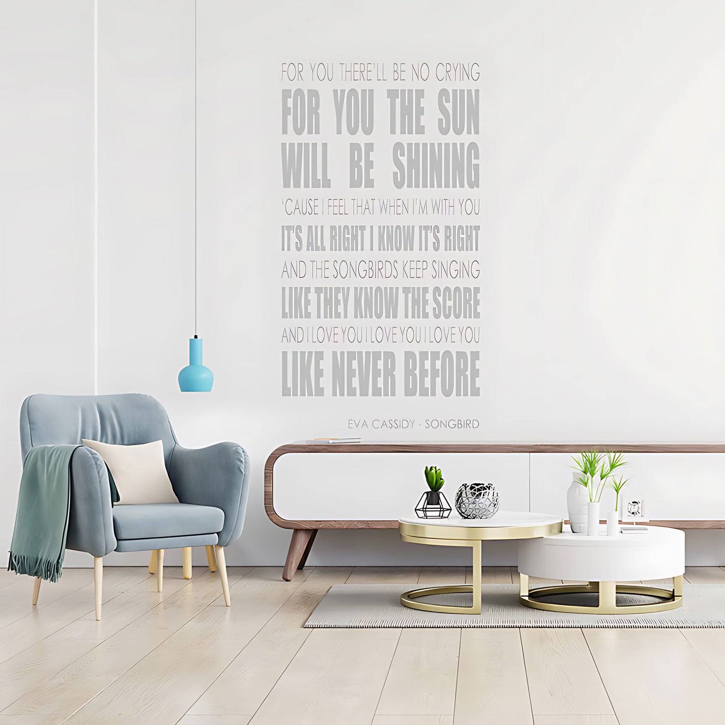 Eva Cassidy Wall Art Sticker - Songbird Lyrics Music Quote