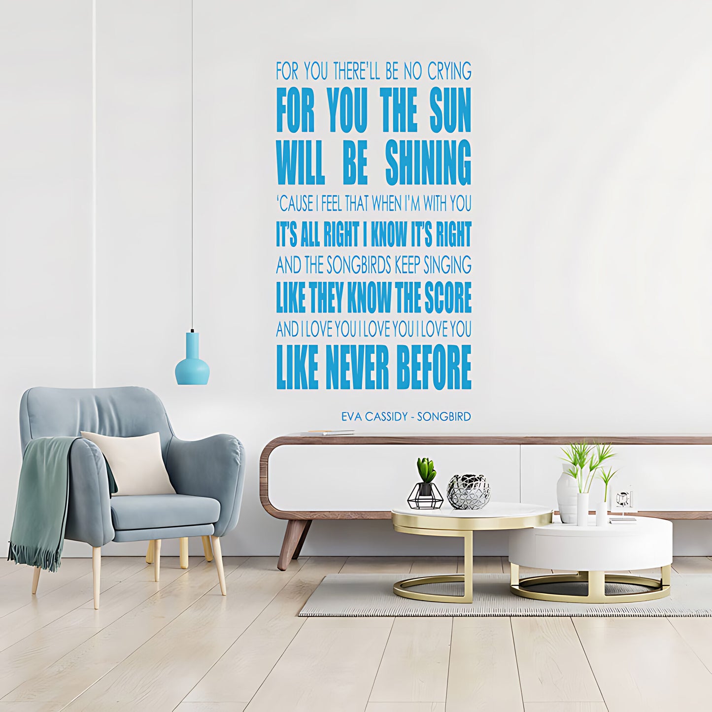 Eva Cassidy Wall Art Sticker - Songbird Lyrics Music Quote
