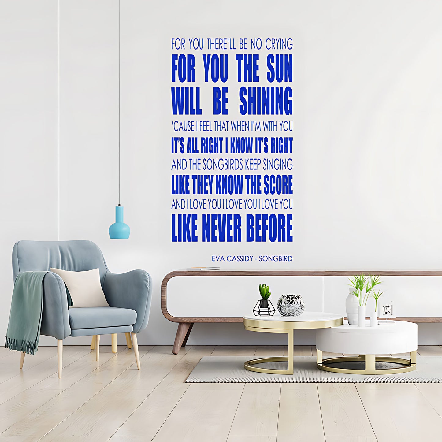 Eva Cassidy Wall Art Sticker - Songbird Lyrics Music Quote