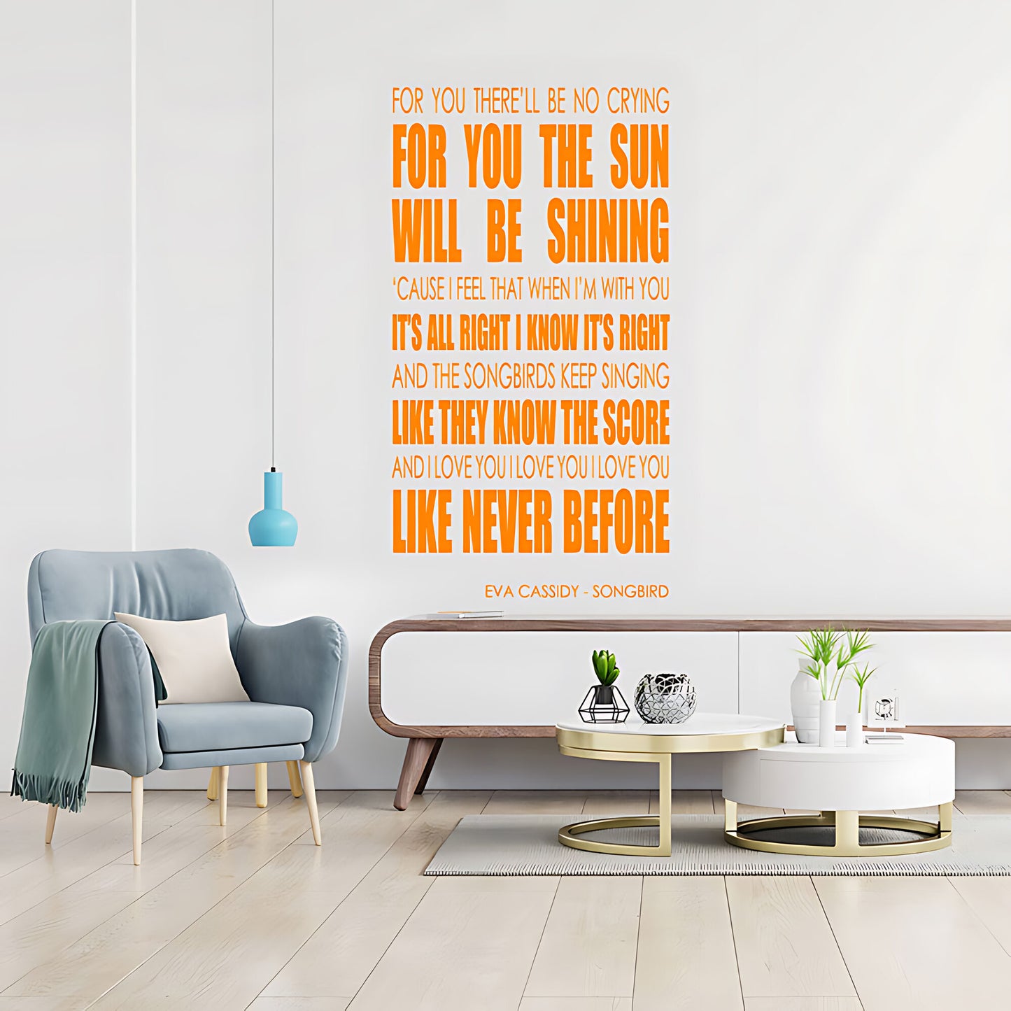 Eva Cassidy Wall Art Sticker - Songbird Lyrics Music Quote