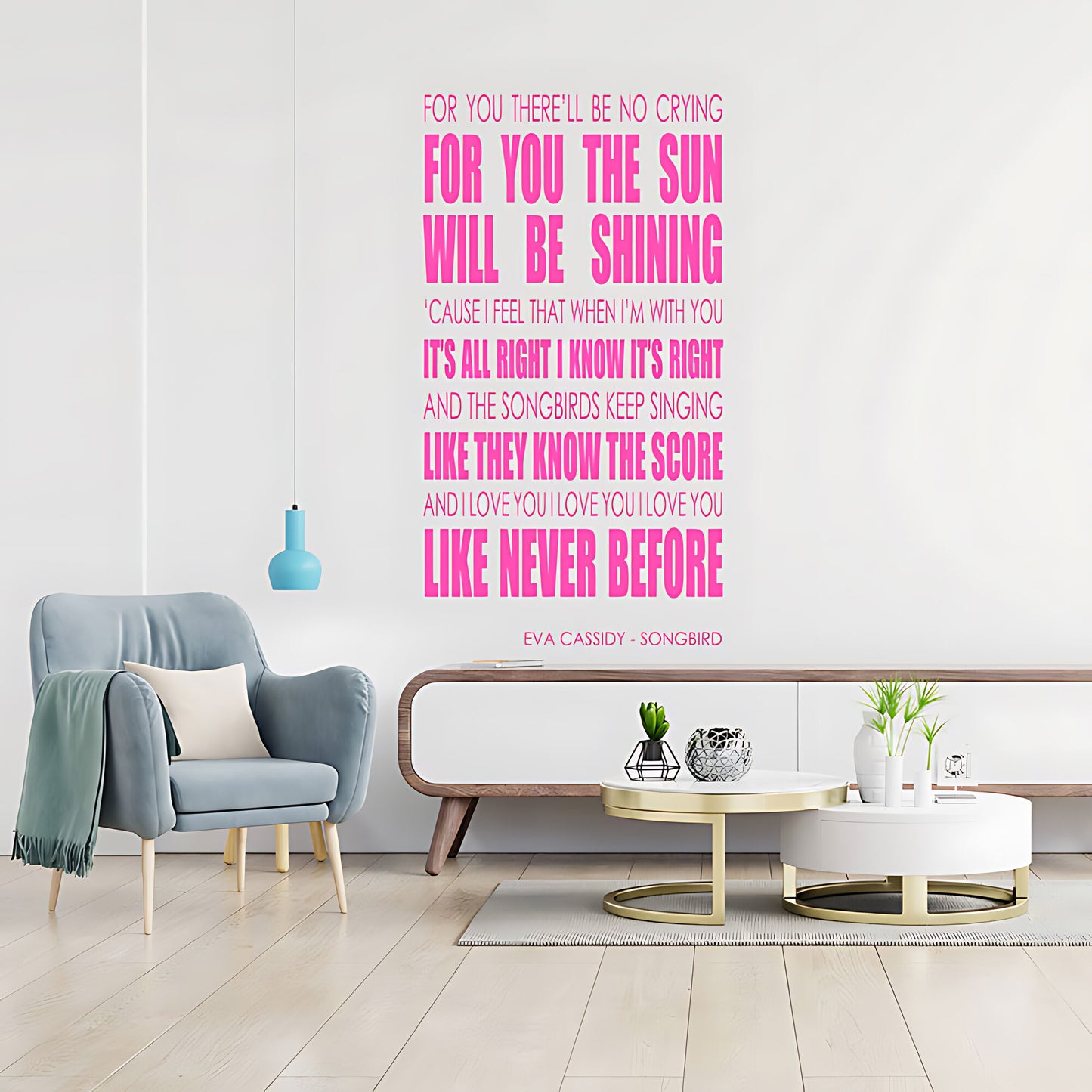 Eva Cassidy Wall Art Sticker - Songbird Lyrics Music Quote