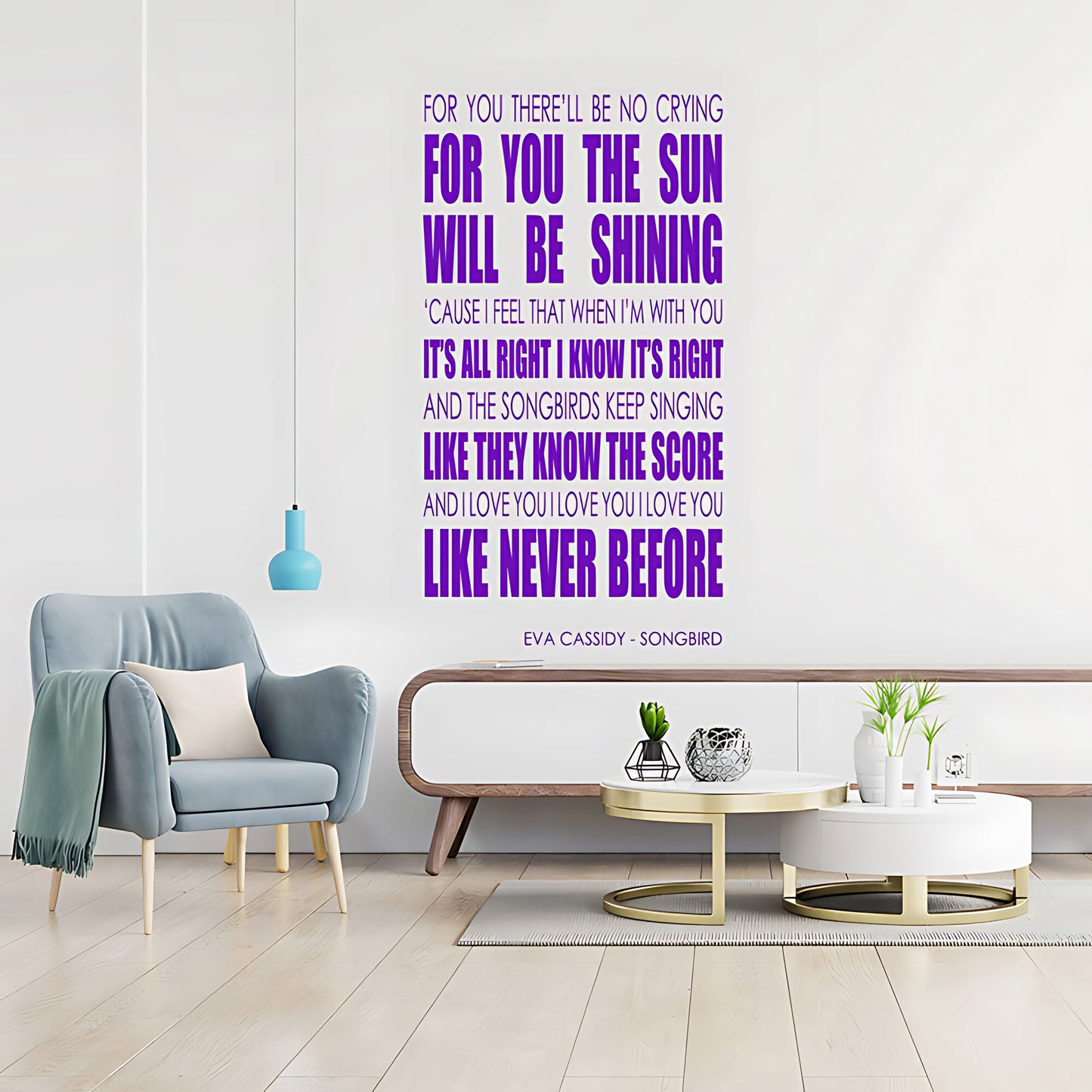 Eva Cassidy Wall Art Sticker - Songbird Lyrics Music Quote