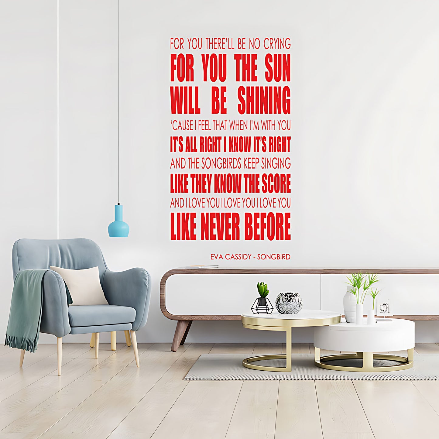 Eva Cassidy Wall Art Sticker - Songbird Lyrics Music Quote