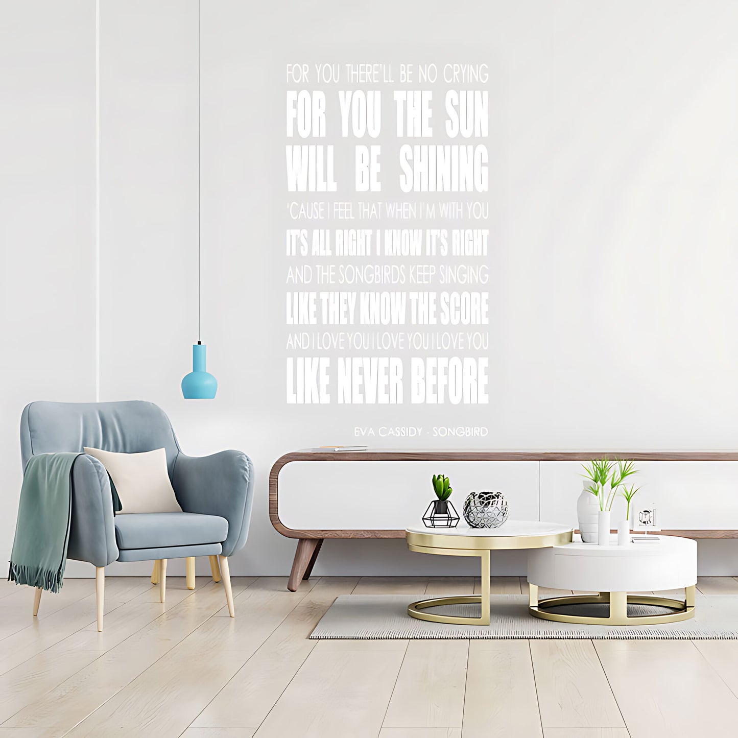 Eva Cassidy Wall Art Sticker - Songbird Lyrics Music Quote