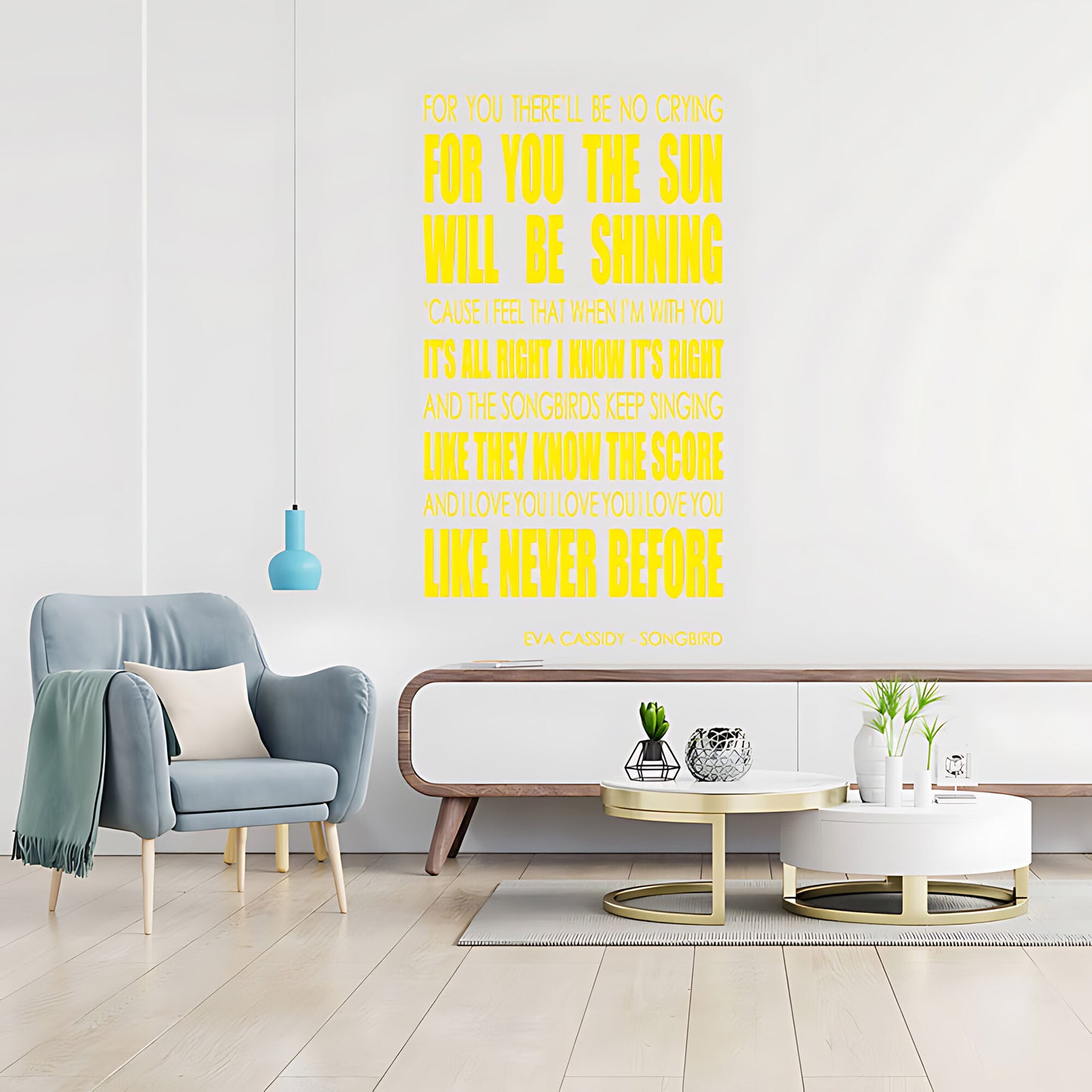 Eva Cassidy Wall Art Sticker - Songbird Lyrics Music Quote
