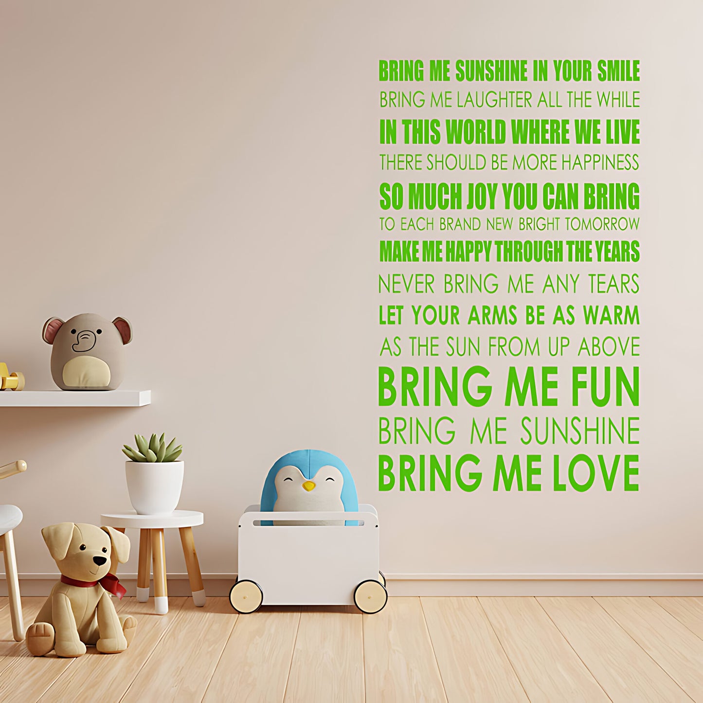 Bring Me Sunshine Song Lyrics Wall Sticker – Morecambe and Wise Music Decal