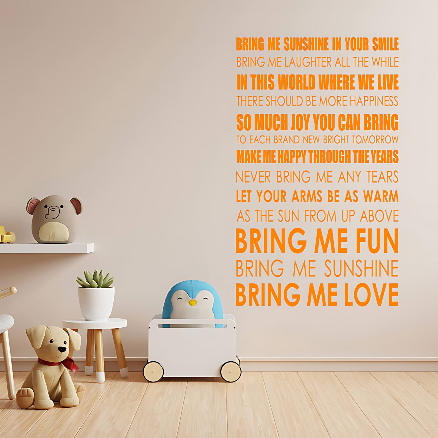 Bring Me Sunshine Song Lyrics Wall Sticker – Morecambe and Wise Music Decal