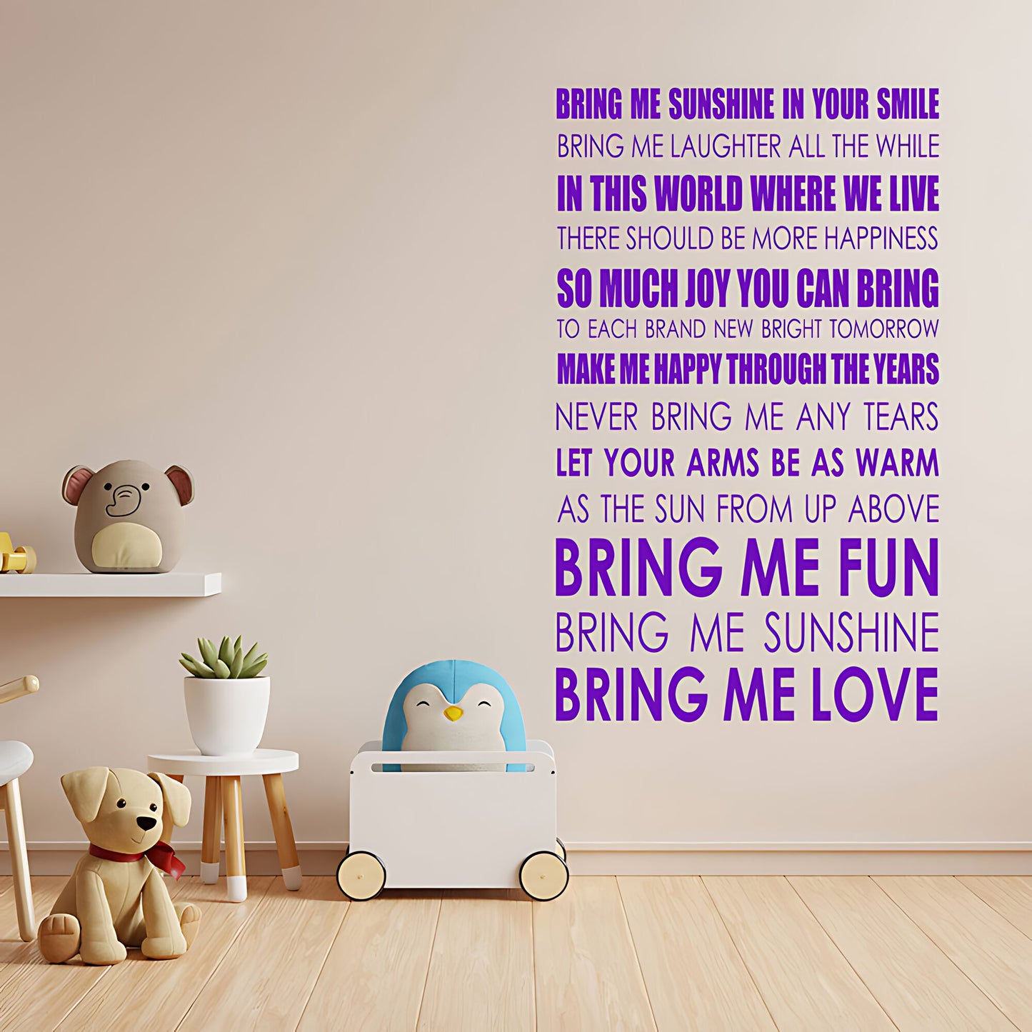Bring Me Sunshine Song Lyrics Wall Sticker – Morecambe and Wise Music Decal