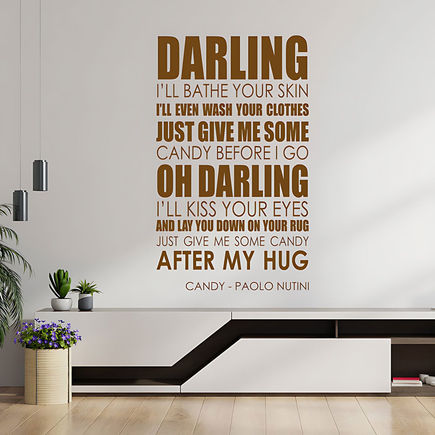 Paolo Nutini Candy Song Lyrics Wall Sticker – Music Quote Decal