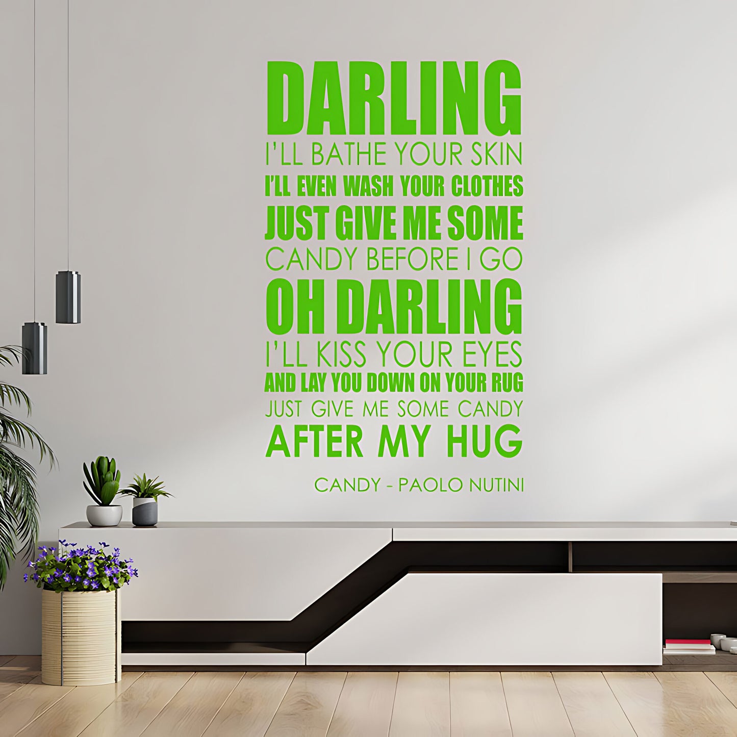 Paolo Nutini Candy Song Lyrics Wall Sticker – Music Quote Decal