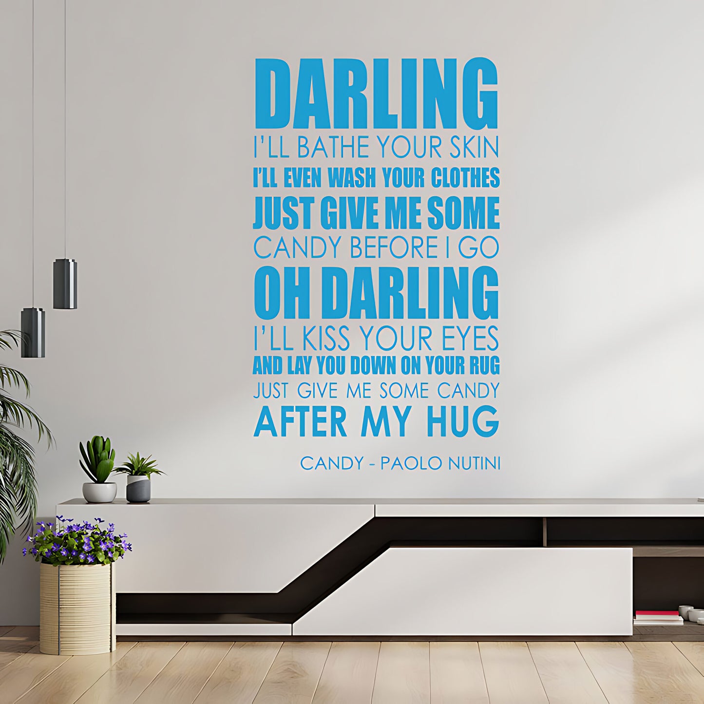 Paolo Nutini Candy Song Lyrics Wall Sticker – Music Quote Decal
