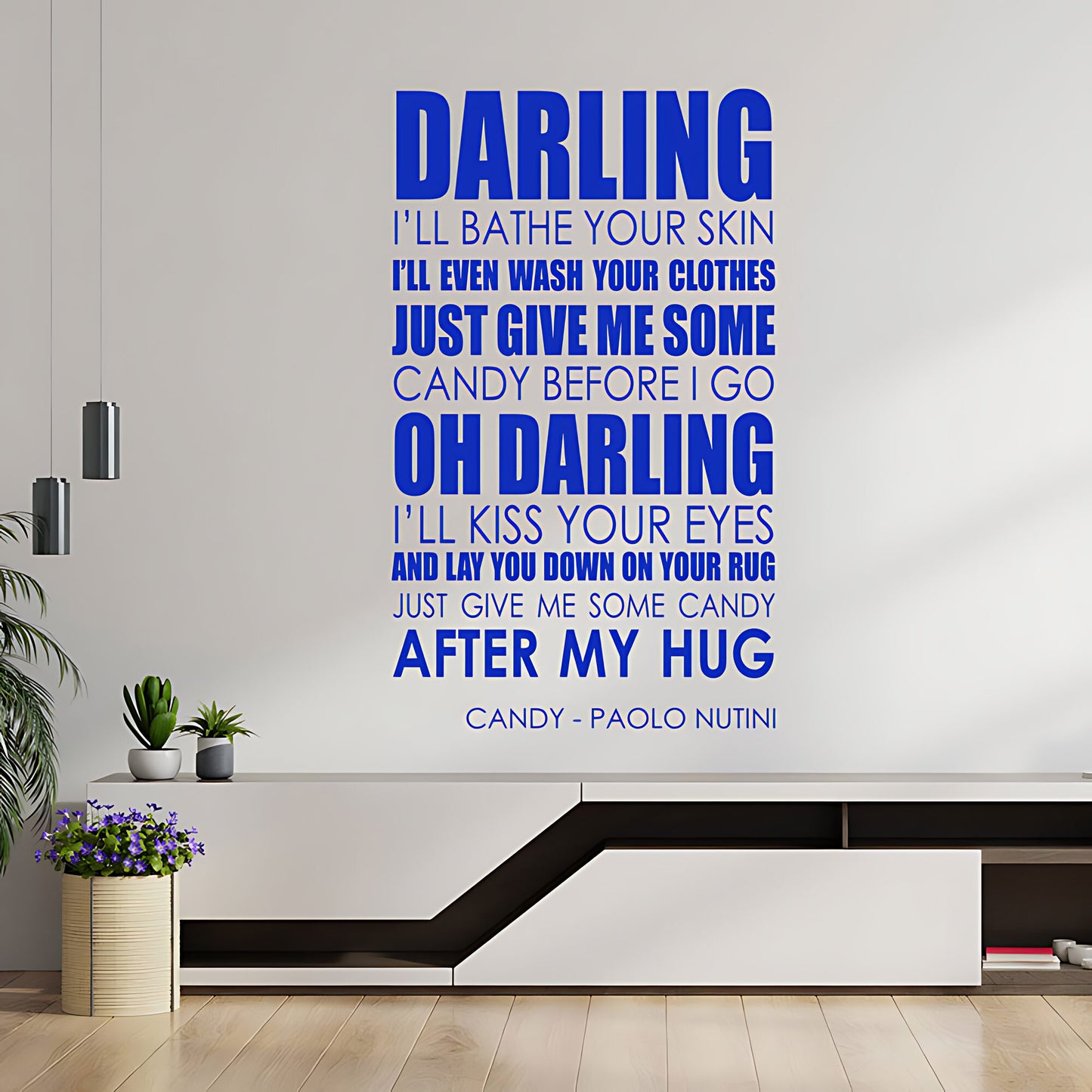 Paolo Nutini Candy Song Lyrics Wall Sticker – Music Quote Decal