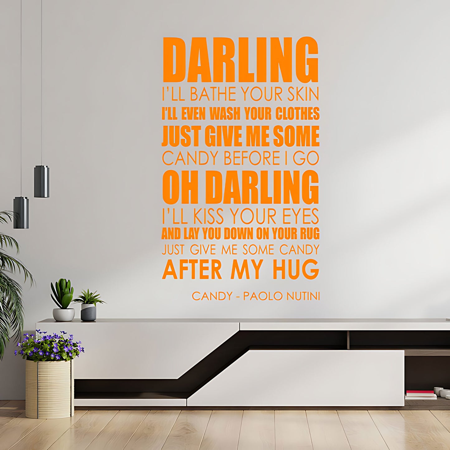 Paolo Nutini Candy Song Lyrics Wall Sticker – Music Quote Decal