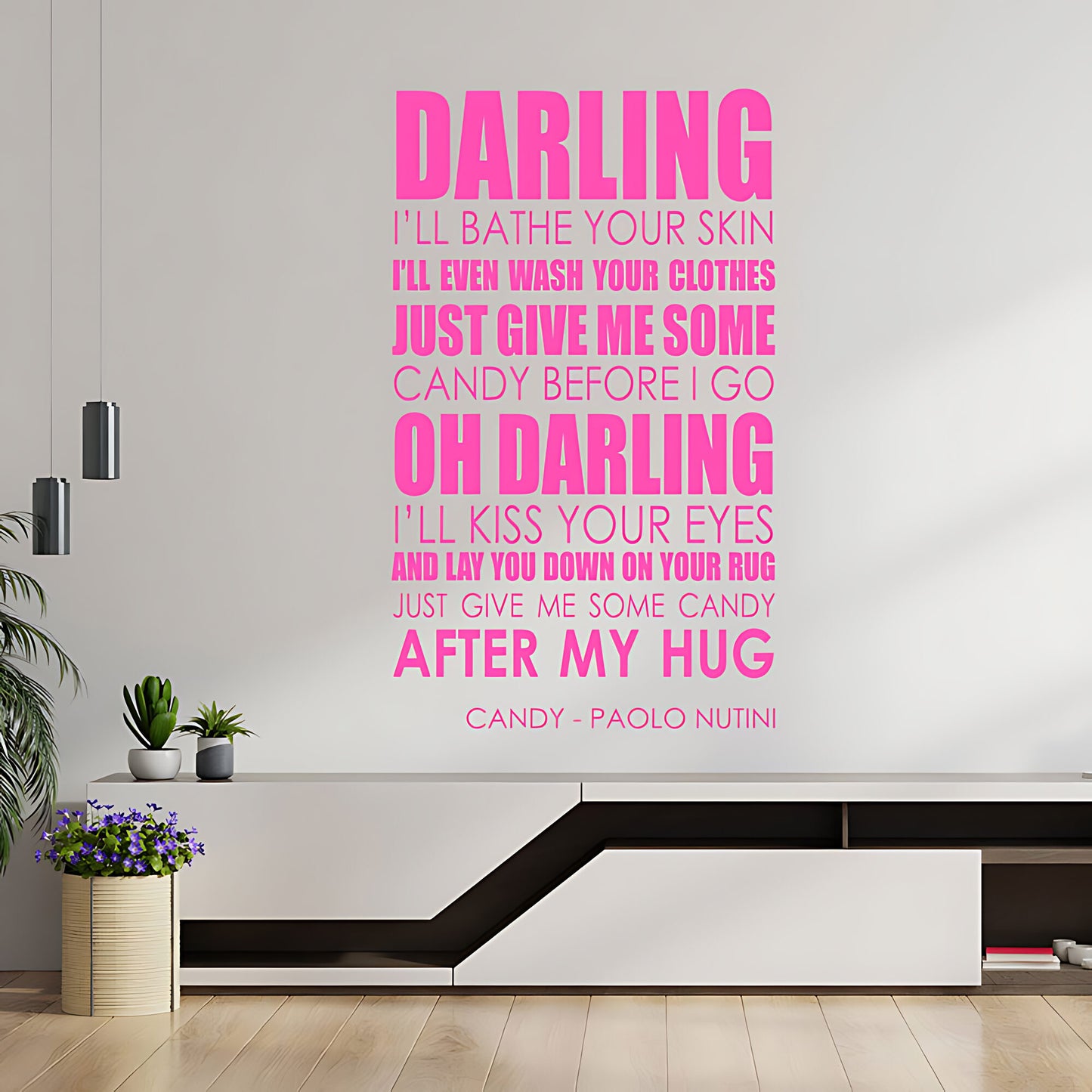 Paolo Nutini Candy Song Lyrics Wall Sticker – Music Quote Decal