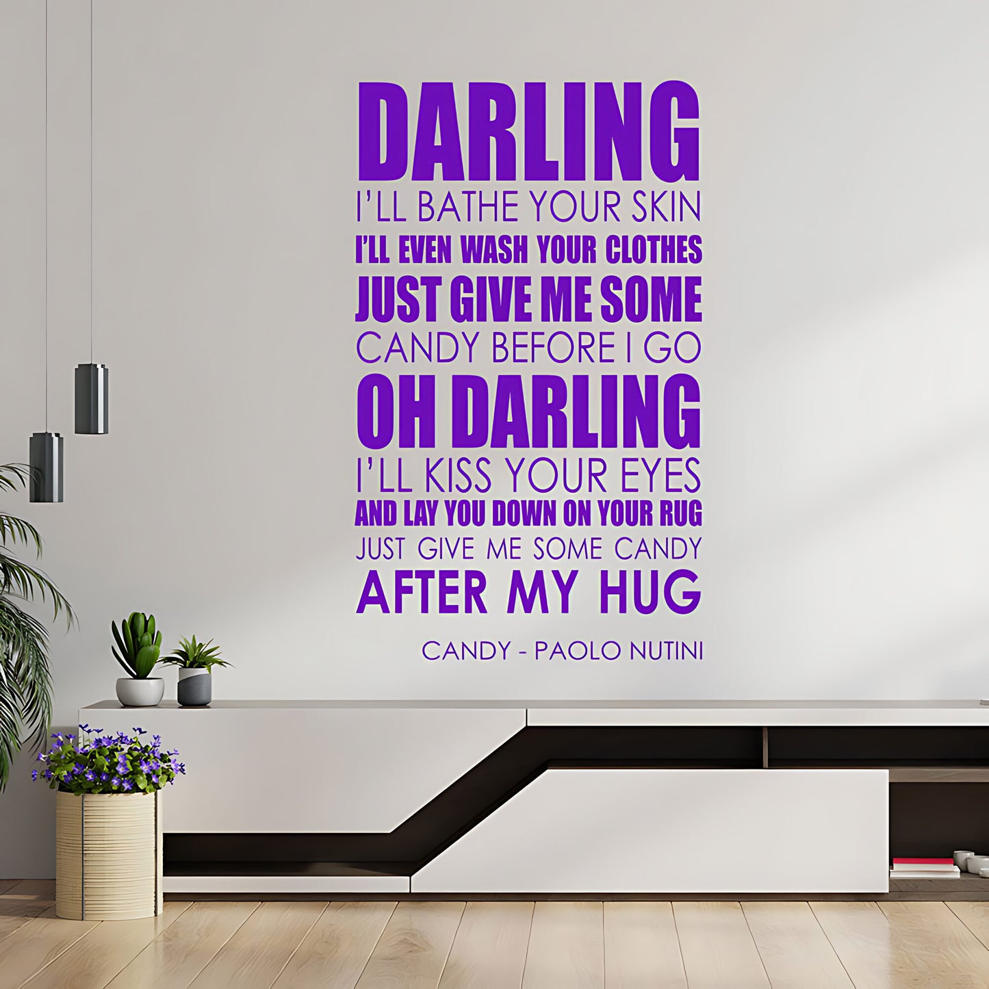 Paolo Nutini Candy Song Lyrics Wall Sticker – Music Quote Decal