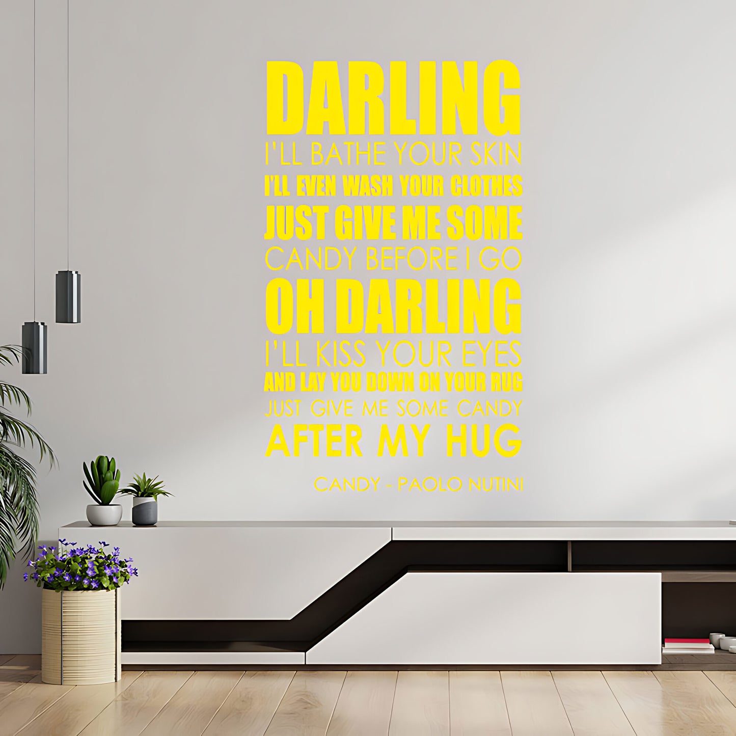 Paolo Nutini Candy Song Lyrics Wall Sticker – Music Quote Decal