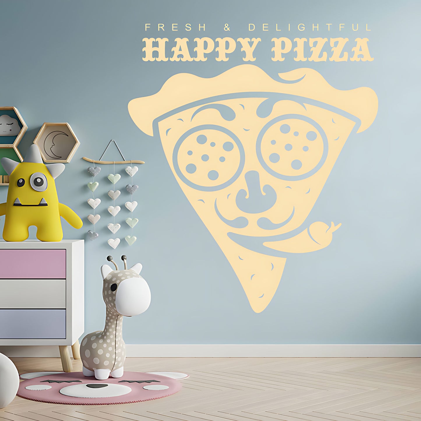 Fast Food Pizza Wall Sticker - Restaurant Decal