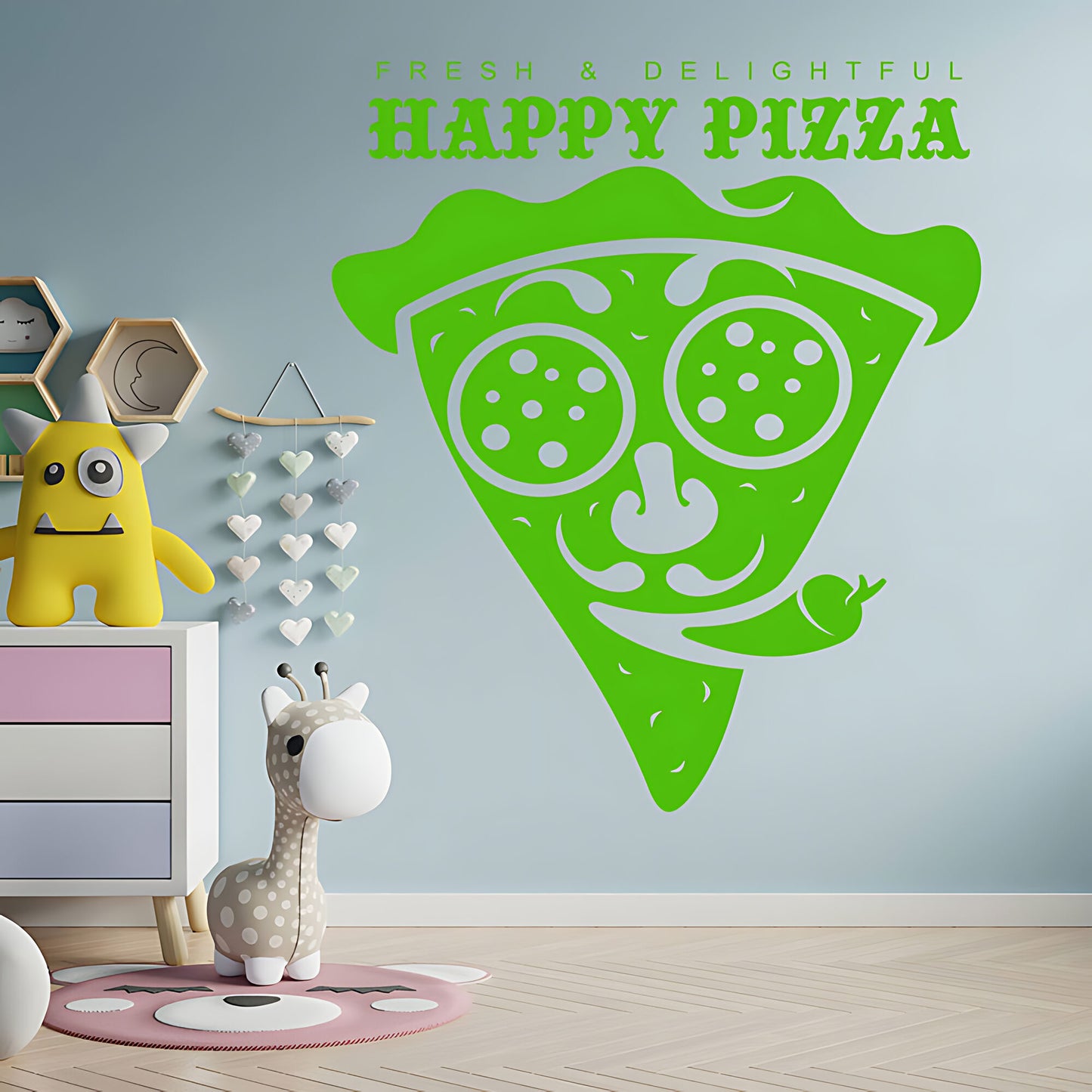 Fast Food Pizza Wall Sticker - Restaurant Decal