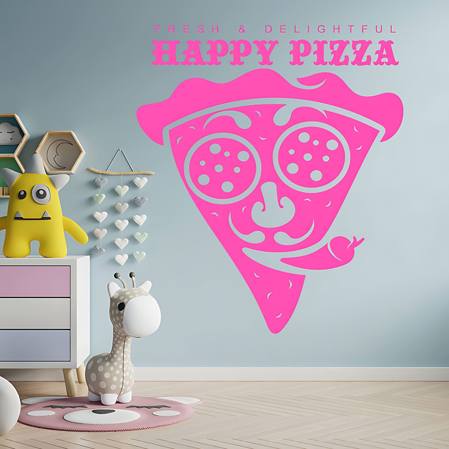 Fast Food Pizza Wall Sticker - Restaurant Decal