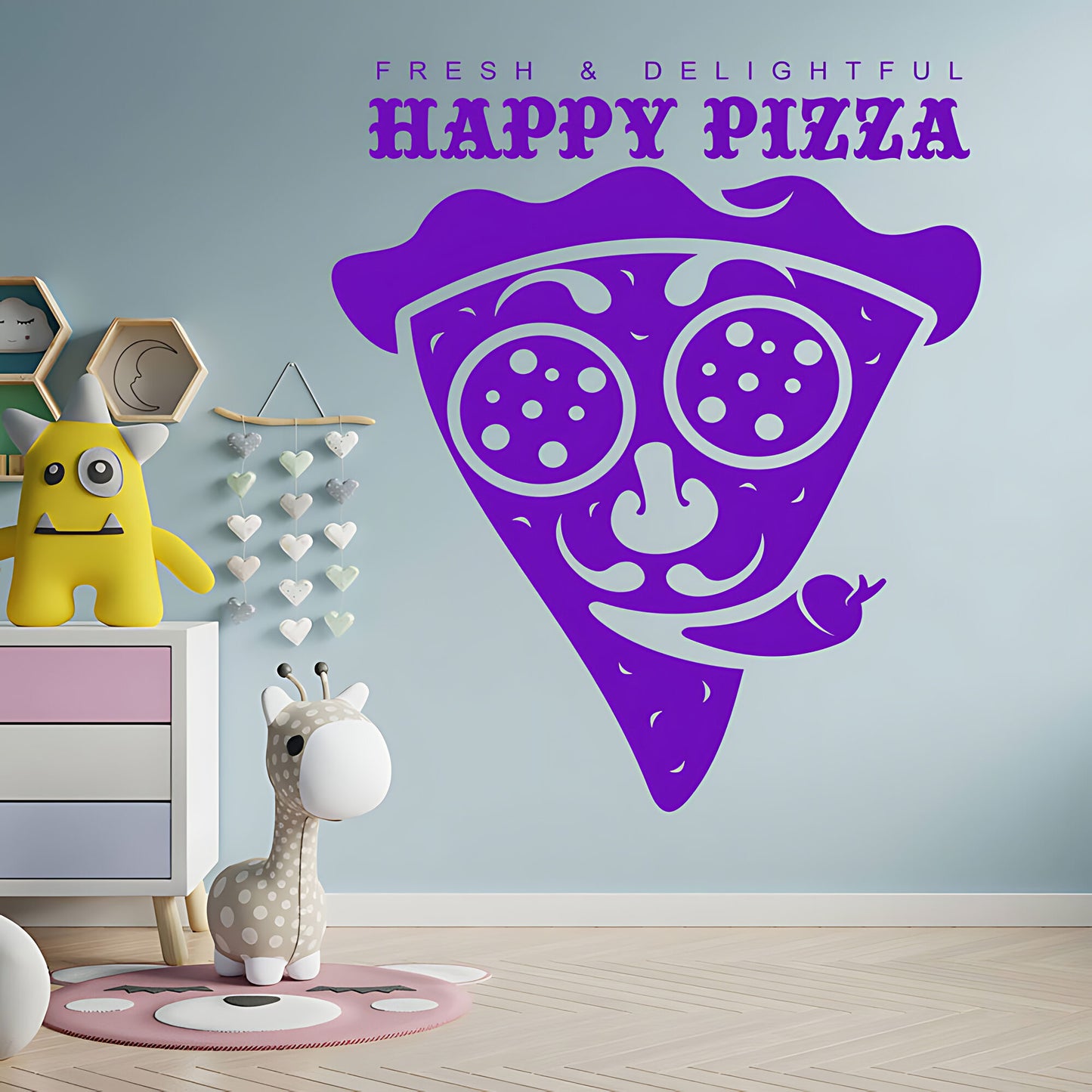 Fast Food Pizza Wall Sticker - Restaurant Decal