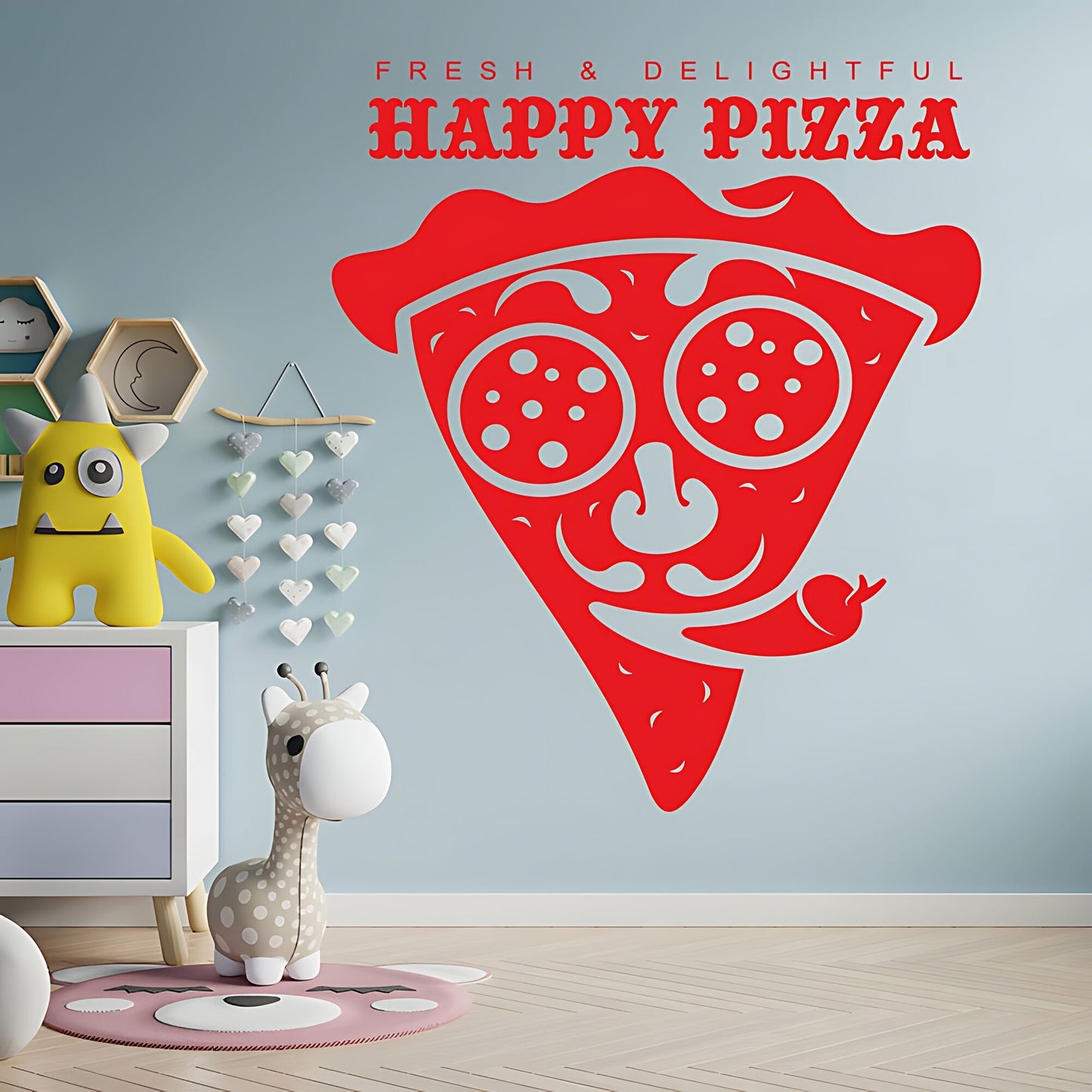 Fast Food Pizza Wall Sticker - Restaurant Decal