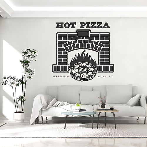 Restaurant Pizza Wall Sticker - Fast Food Cafe Decal