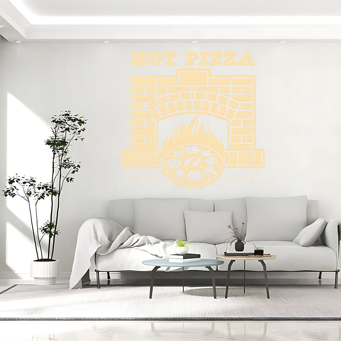 Restaurant Pizza Wall Sticker - Fast Food Cafe Decal