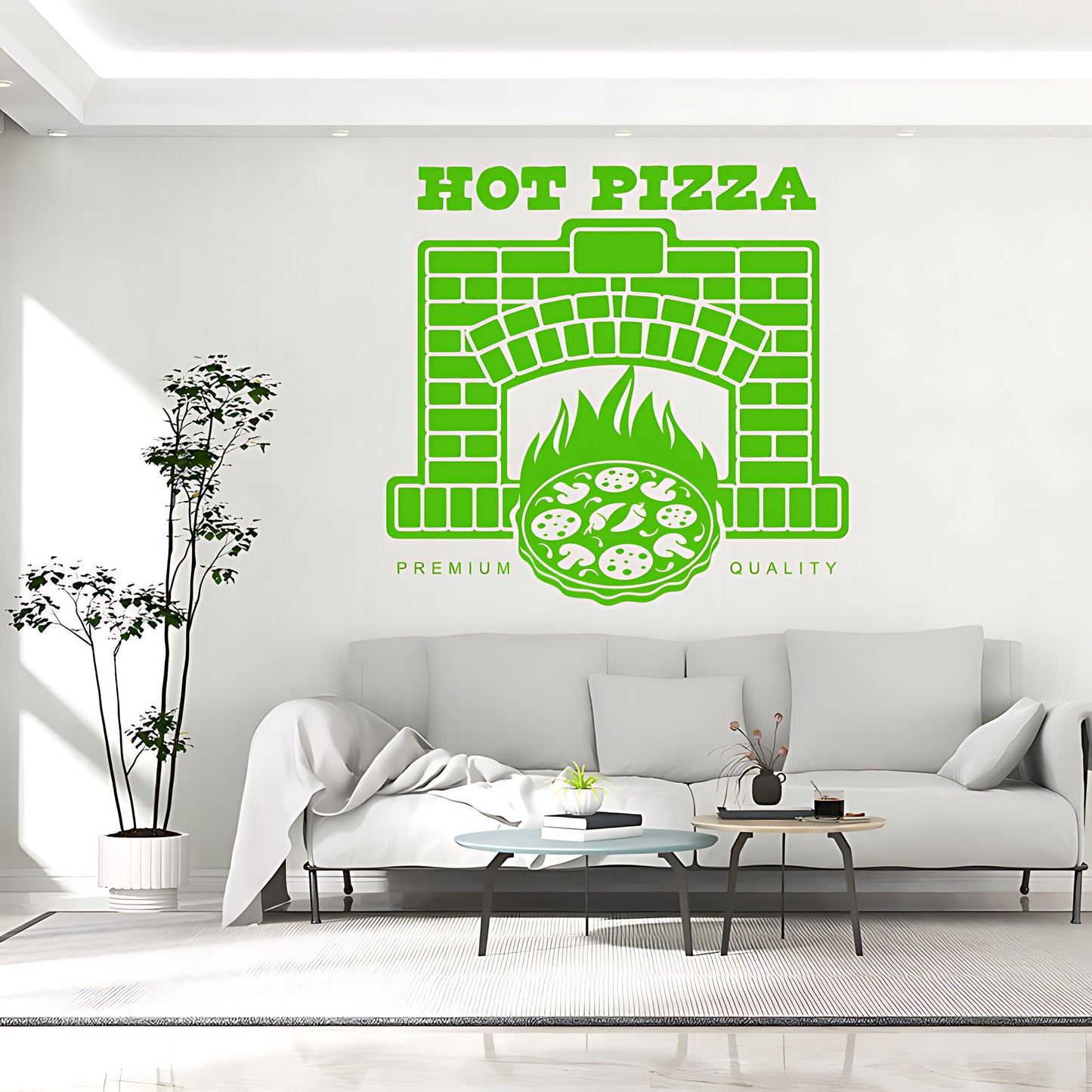 Restaurant Pizza Wall Sticker - Fast Food Cafe Decal