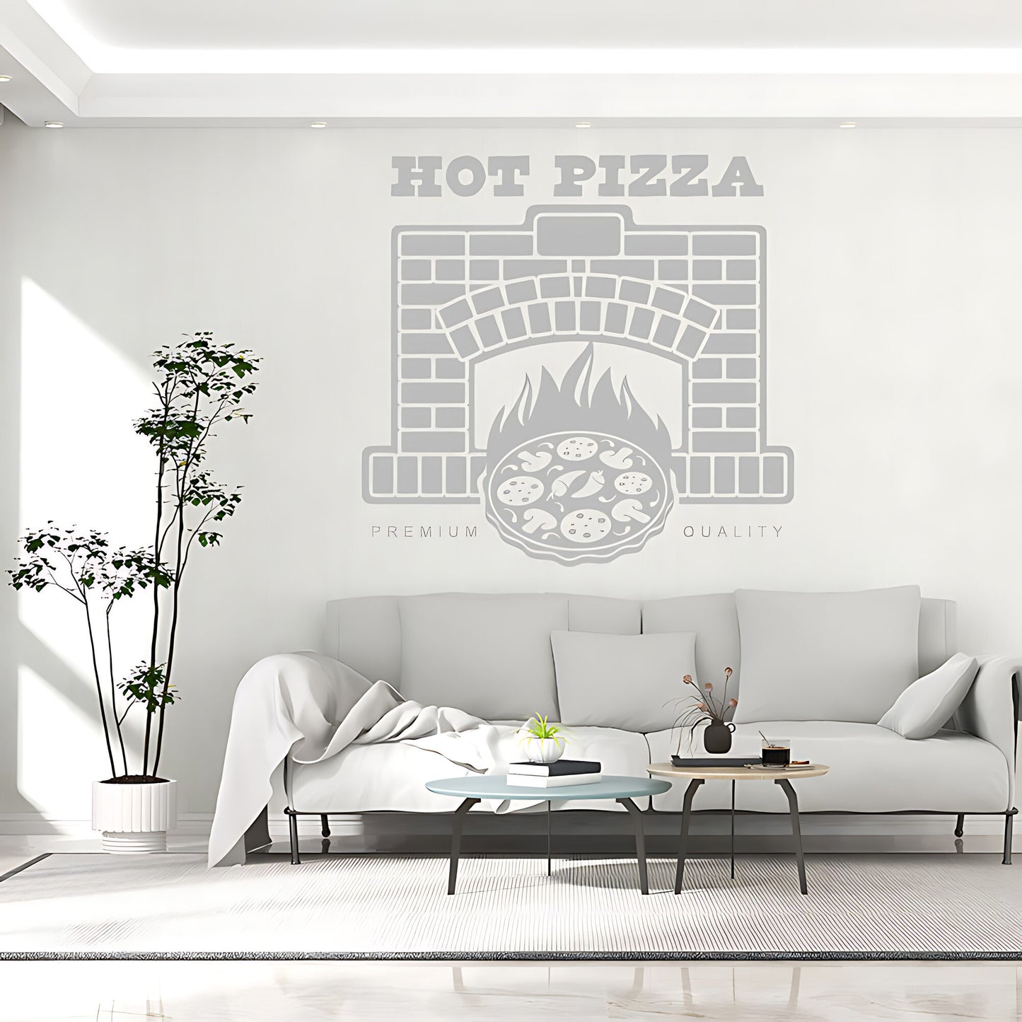 Restaurant Pizza Wall Sticker - Fast Food Cafe Decal
