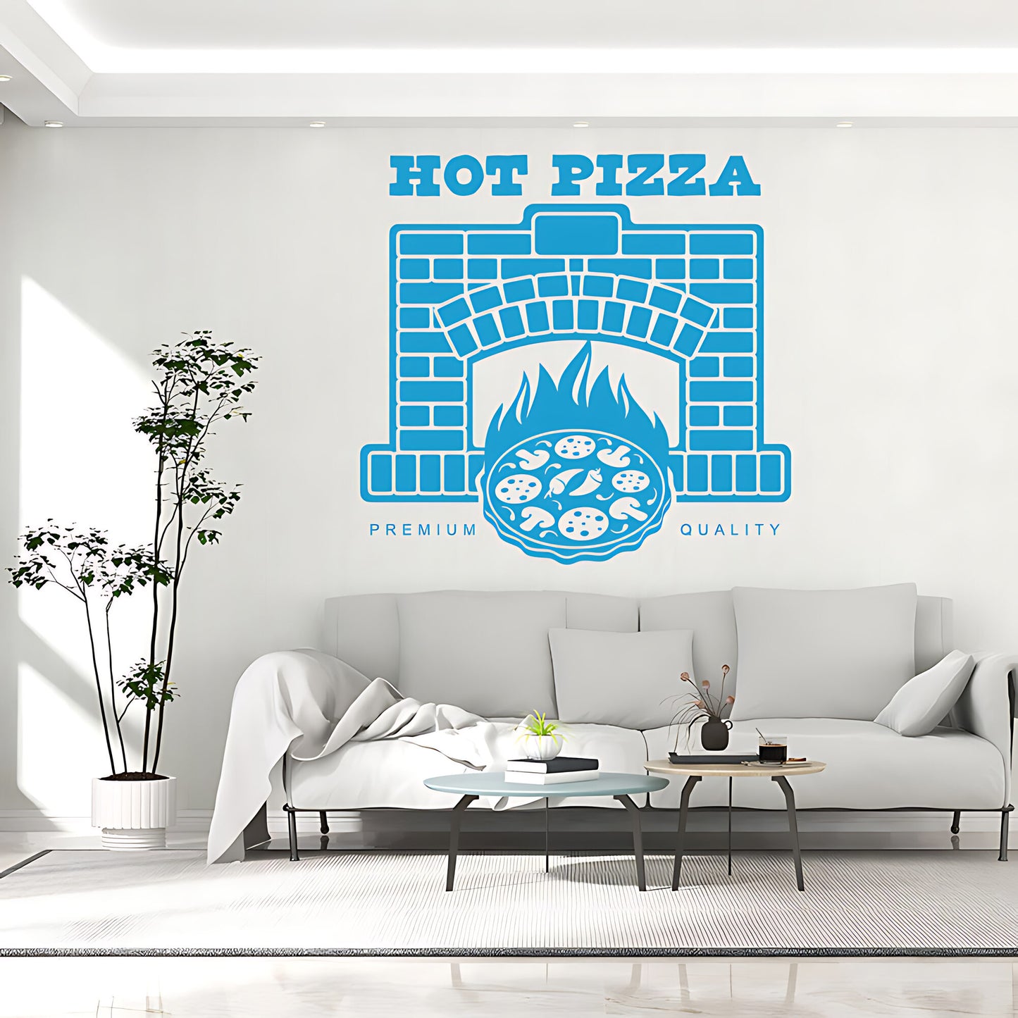 Restaurant Pizza Wall Sticker - Fast Food Cafe Decal