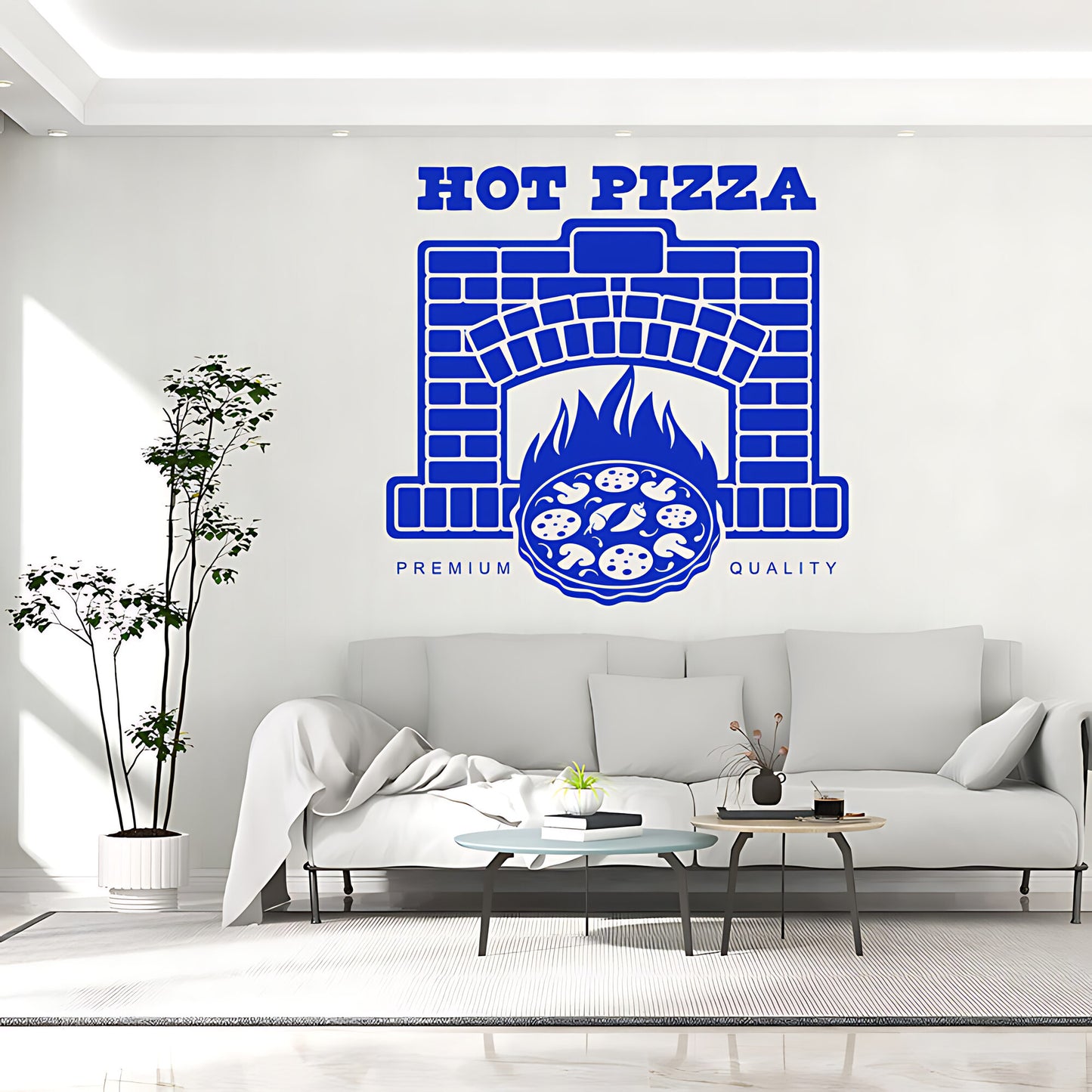 Restaurant Pizza Wall Sticker - Fast Food Cafe Decal
