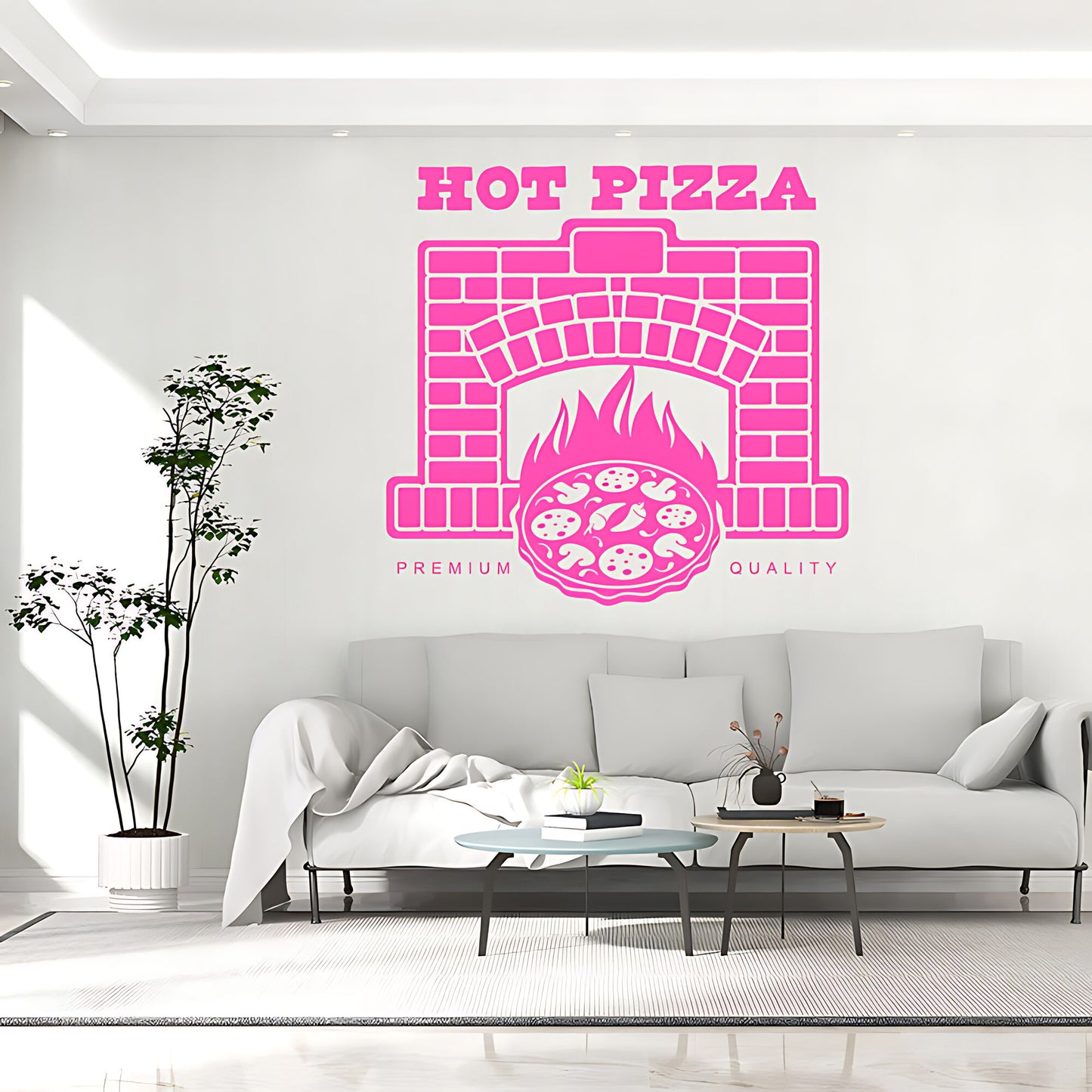 Restaurant Pizza Wall Sticker - Fast Food Cafe Decal