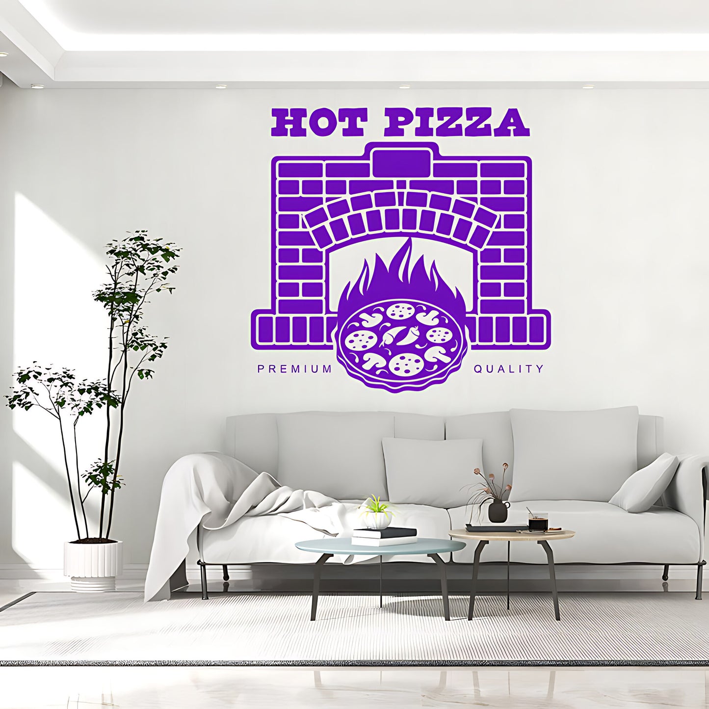 Restaurant Pizza Wall Sticker - Fast Food Cafe Decal