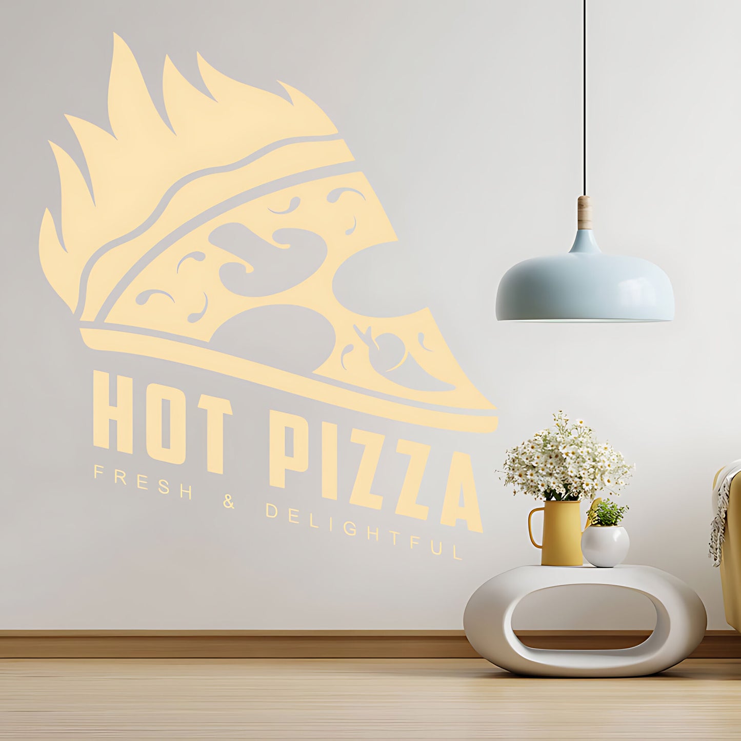 Pizza Takeaway Wall Sticker - Burger Restaurant Decal