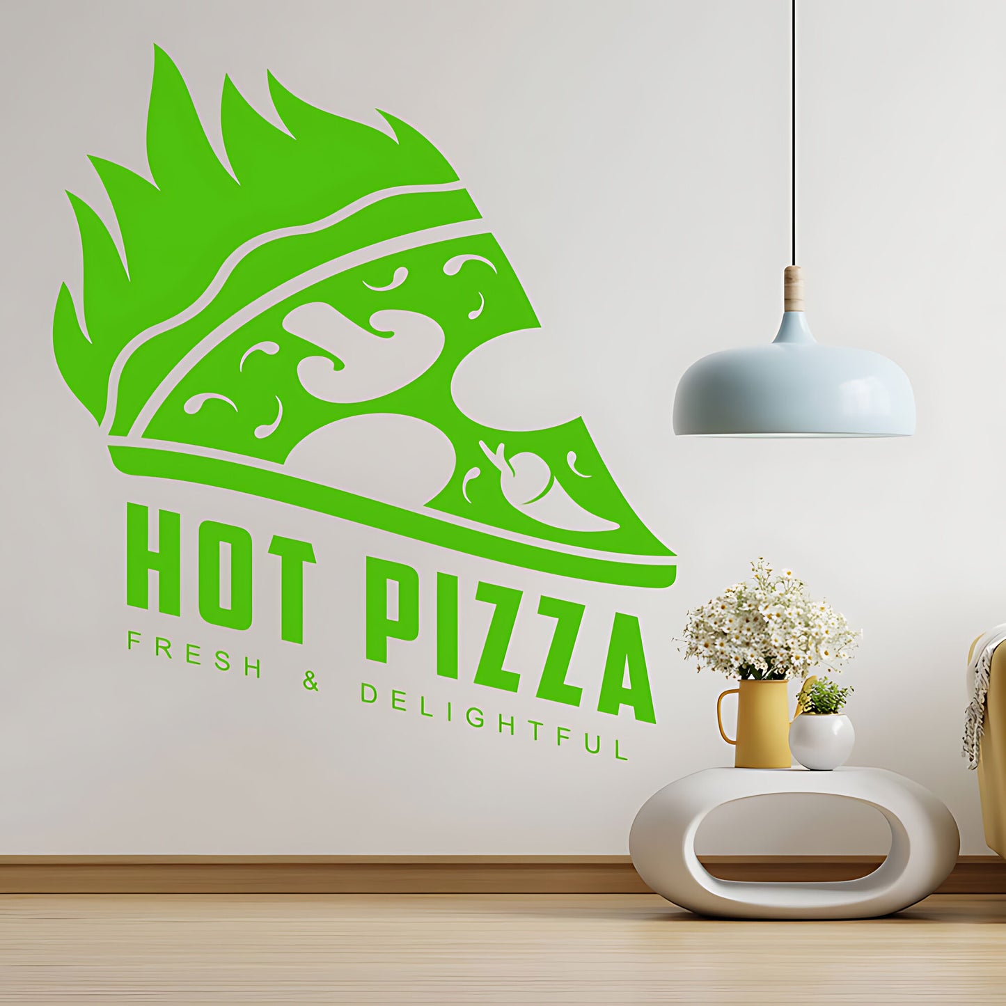 Pizza Takeaway Wall Sticker - Burger Restaurant Decal
