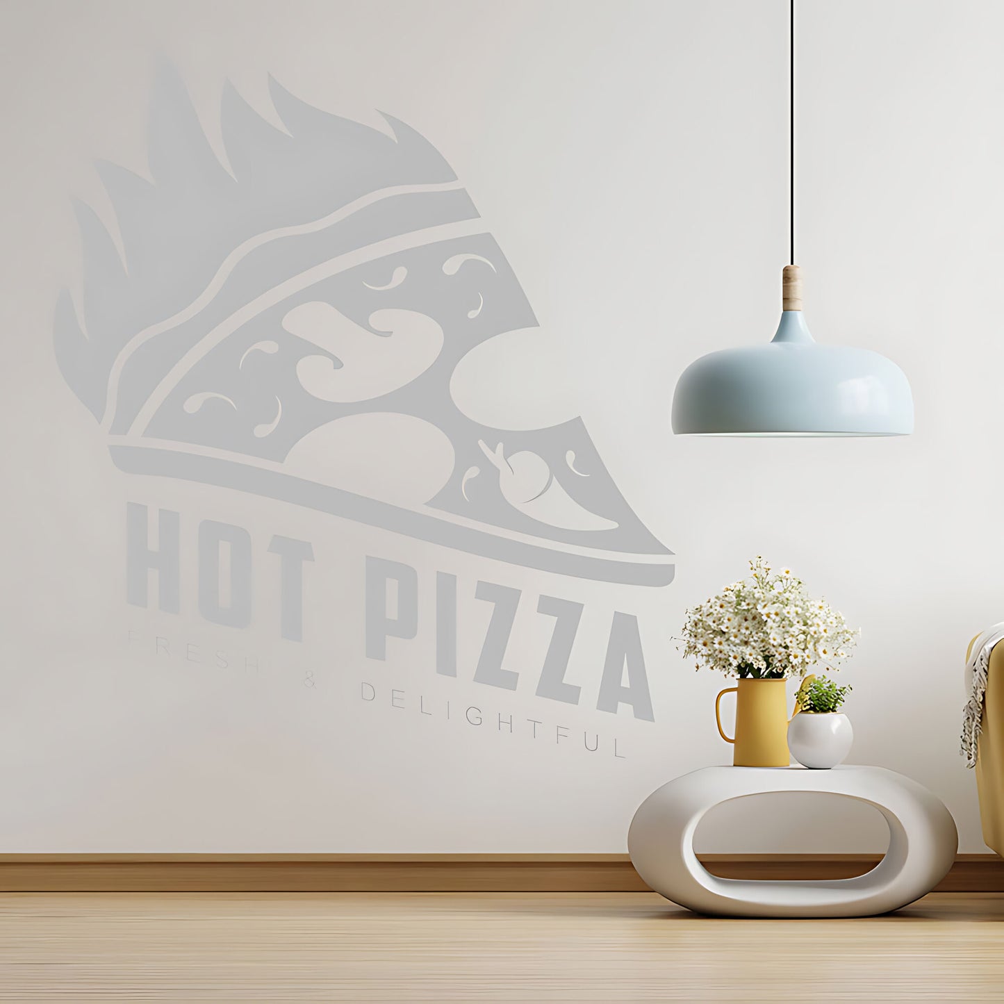 Pizza Takeaway Wall Sticker - Burger Restaurant Decal