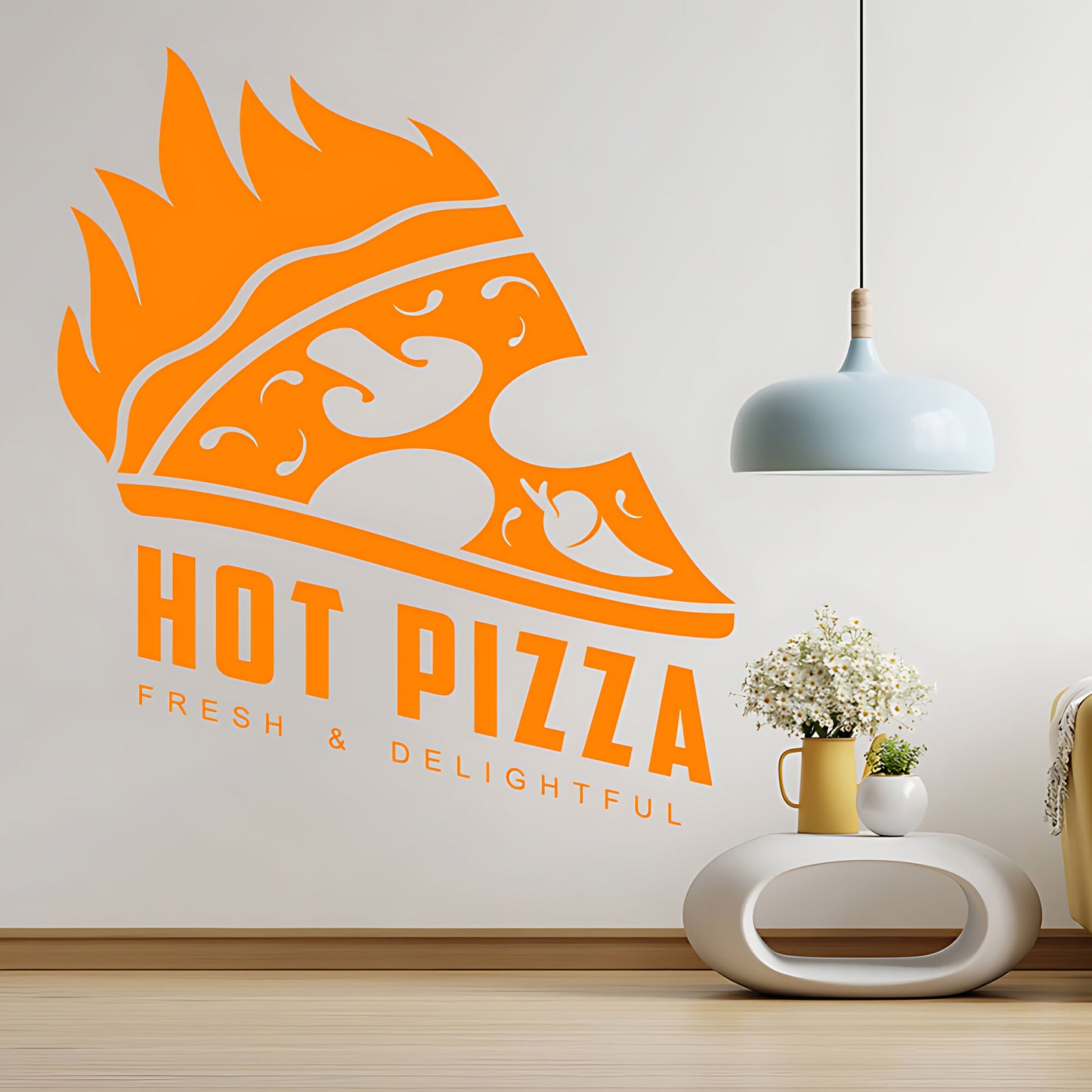 Pizza Takeaway Wall Sticker - Burger Restaurant Decal