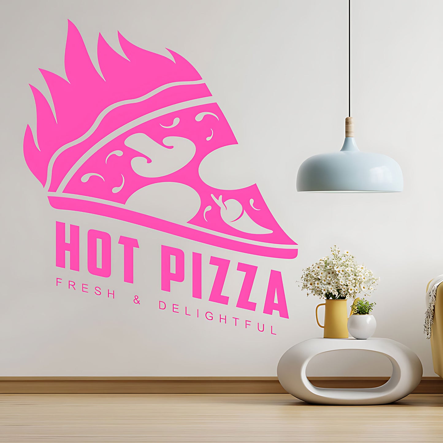 Pizza Takeaway Wall Sticker - Burger Restaurant Decal