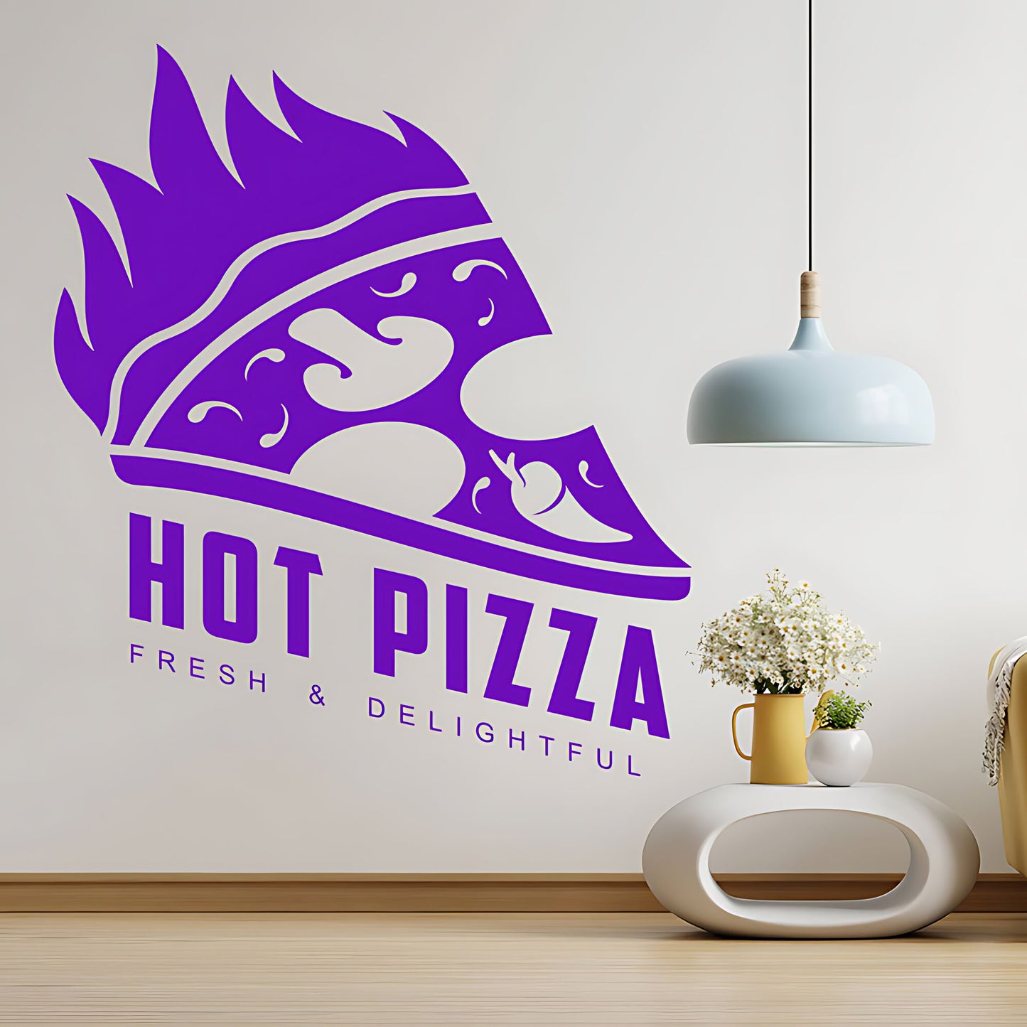 Pizza Takeaway Wall Sticker - Burger Restaurant Decal
