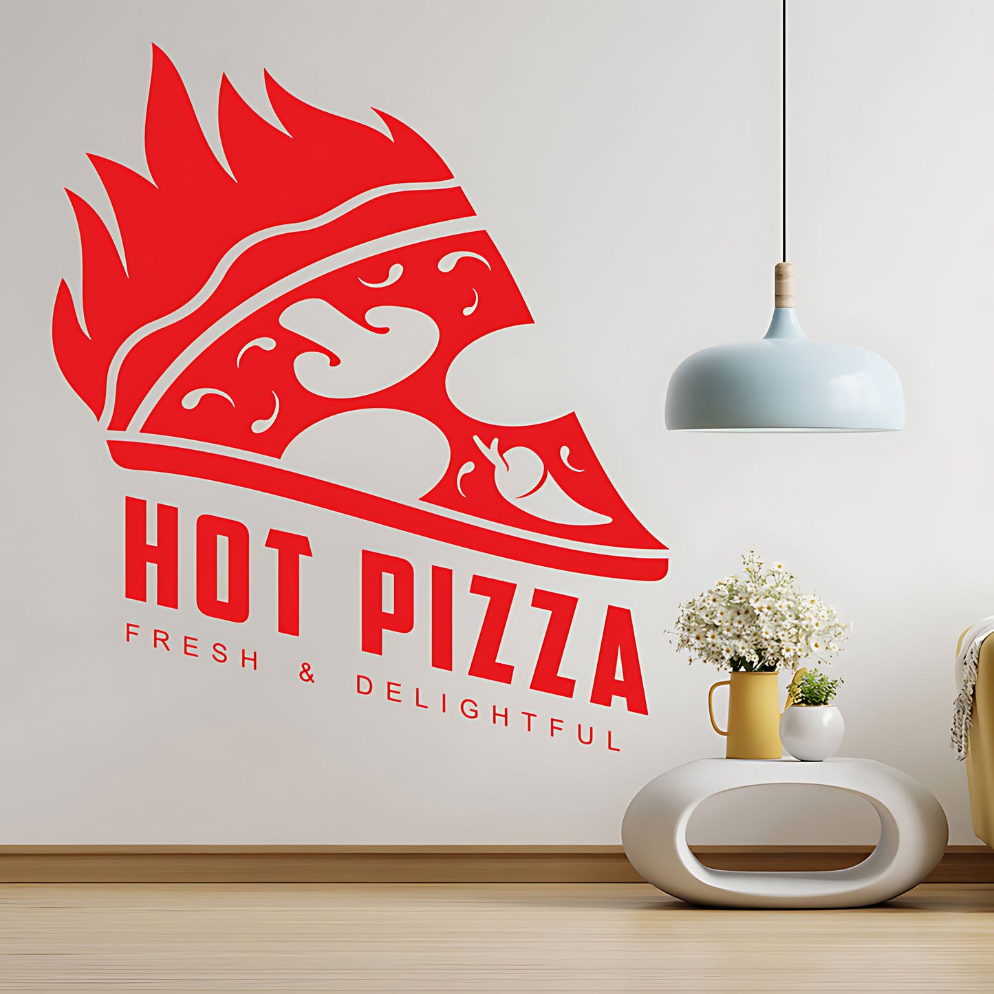 Pizza Takeaway Wall Sticker - Burger Restaurant Decal