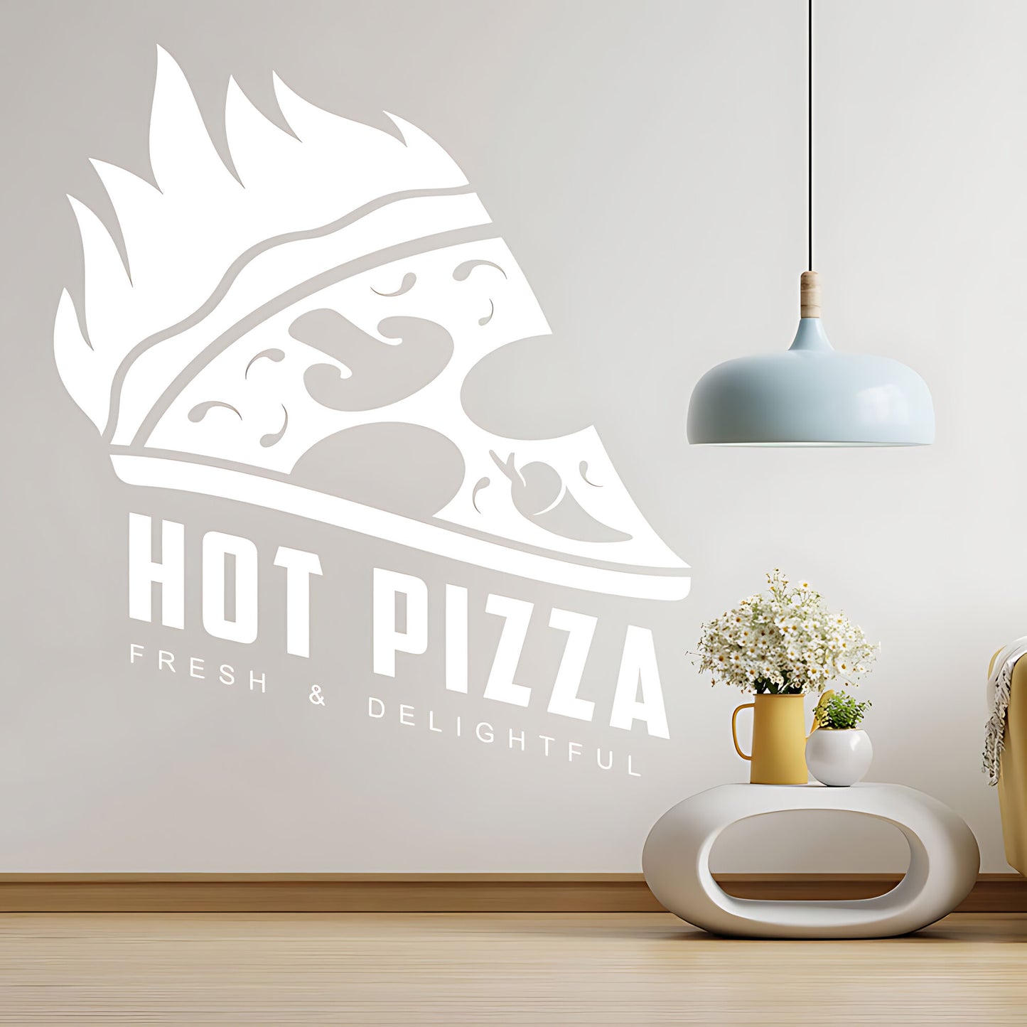 Pizza Takeaway Wall Sticker - Burger Restaurant Decal