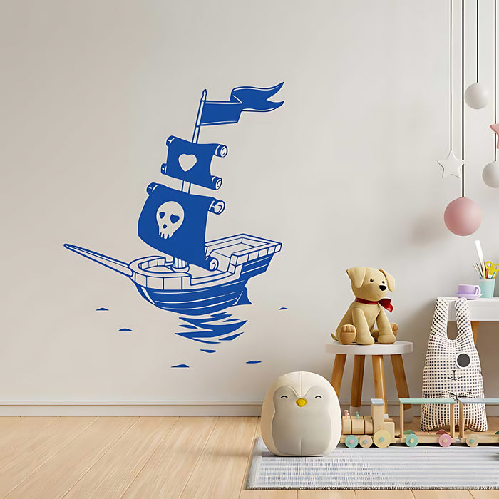 Pirate Ship Wall Sticker ‚Äì Kids Bedroom Vinyl Decal